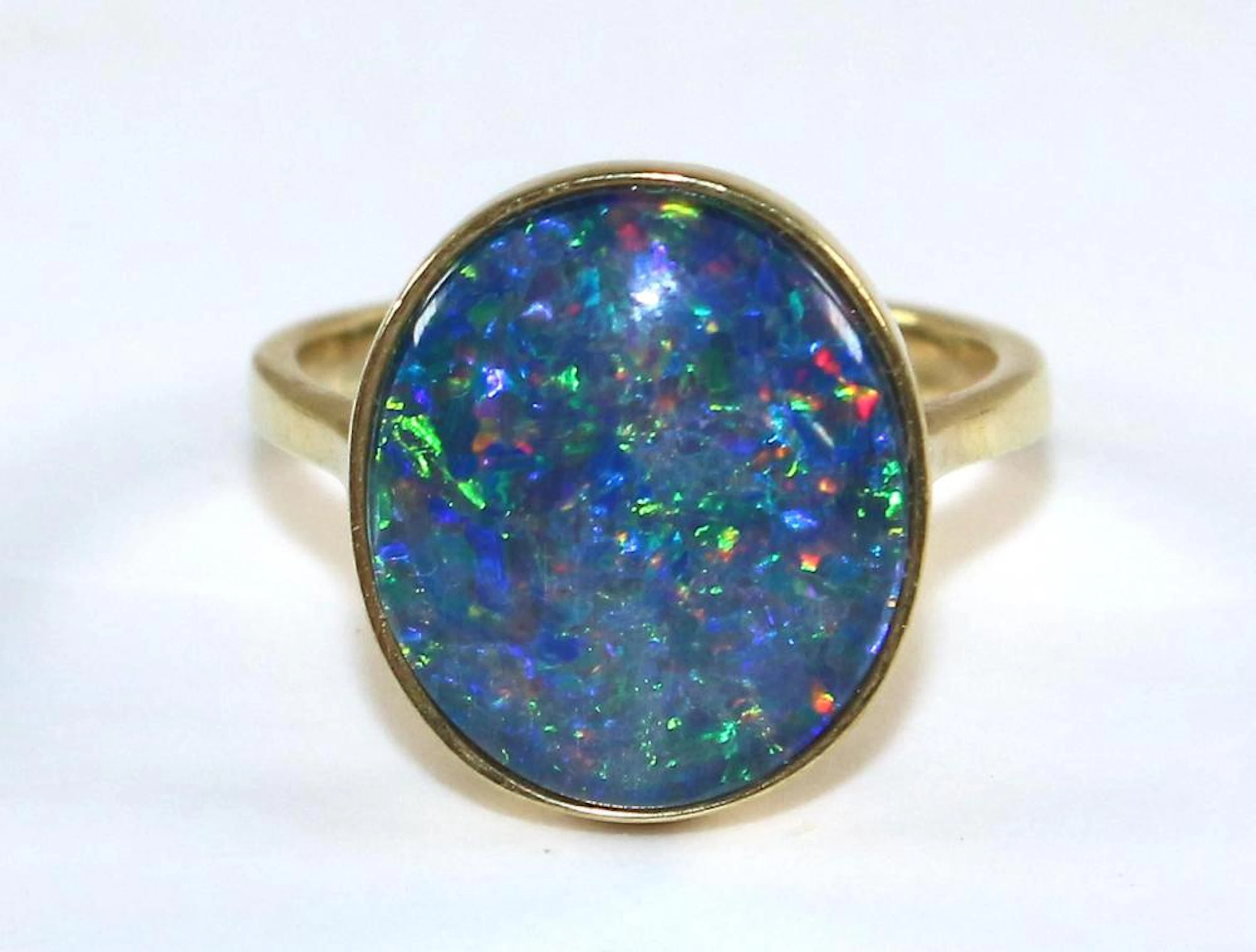 Opalring 585 GG.