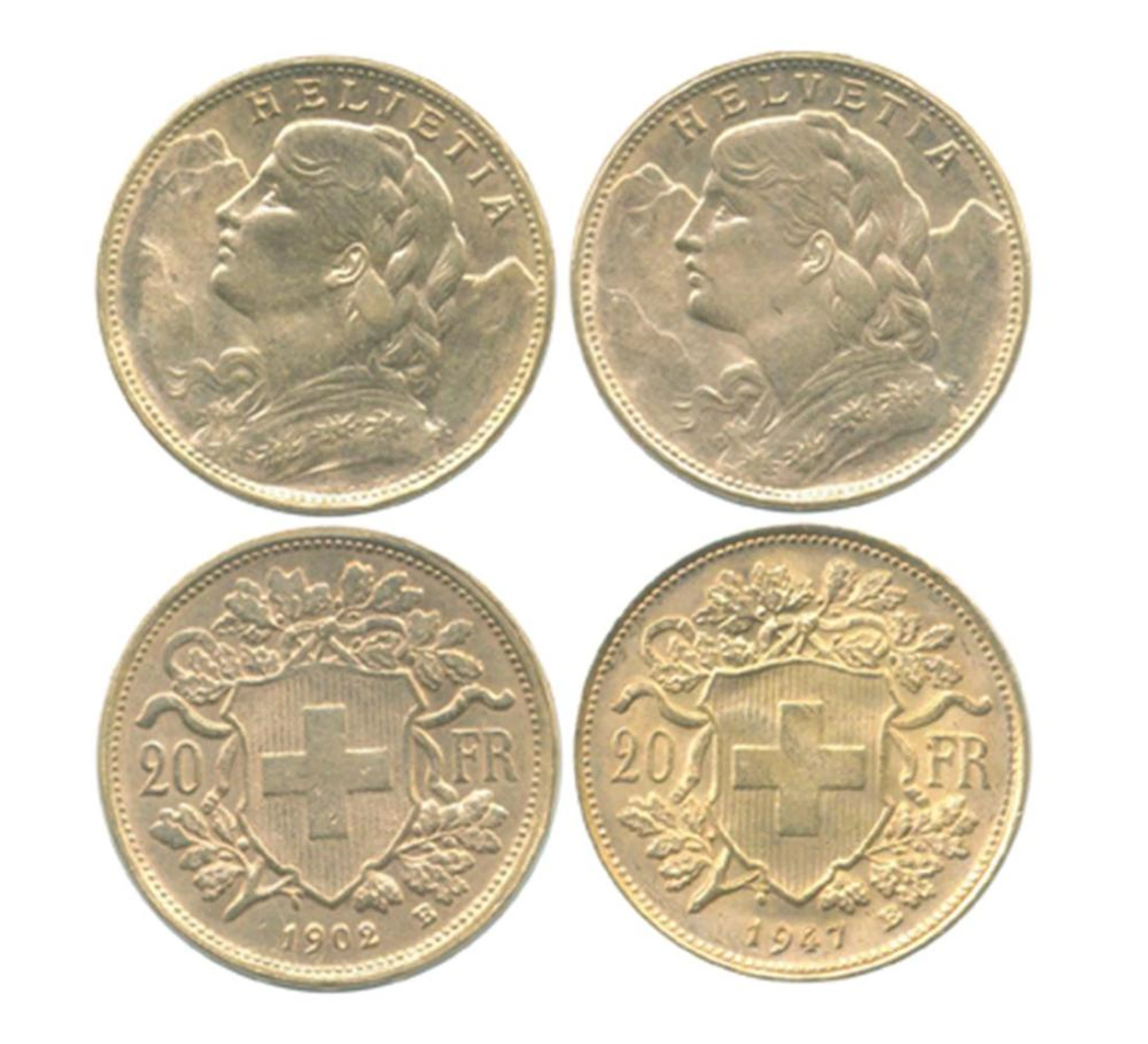 4 x 20 Vreneli Gold