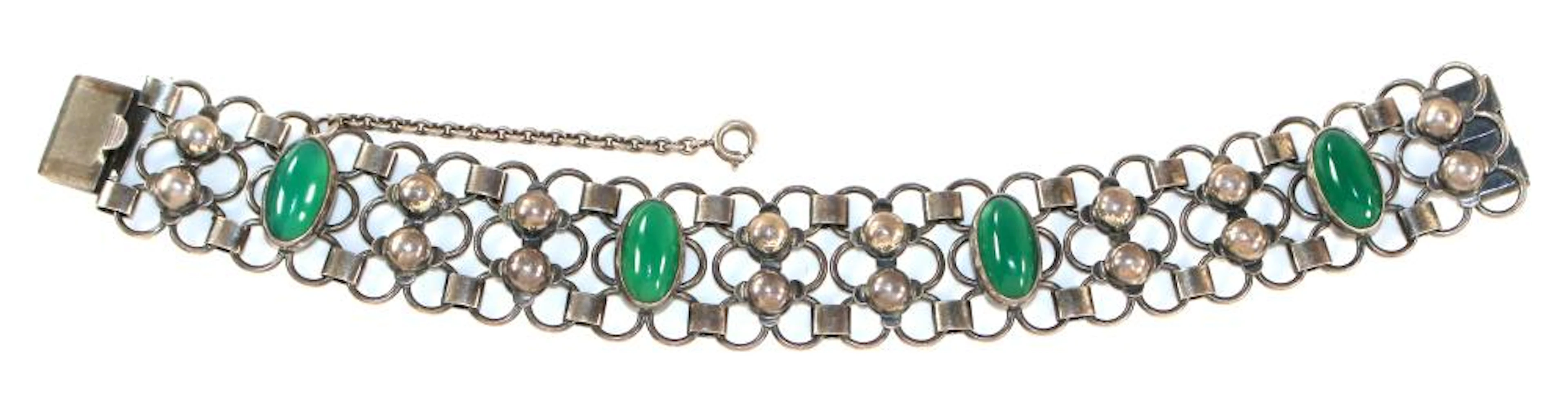 Armband 925 Silber Chrysopras.