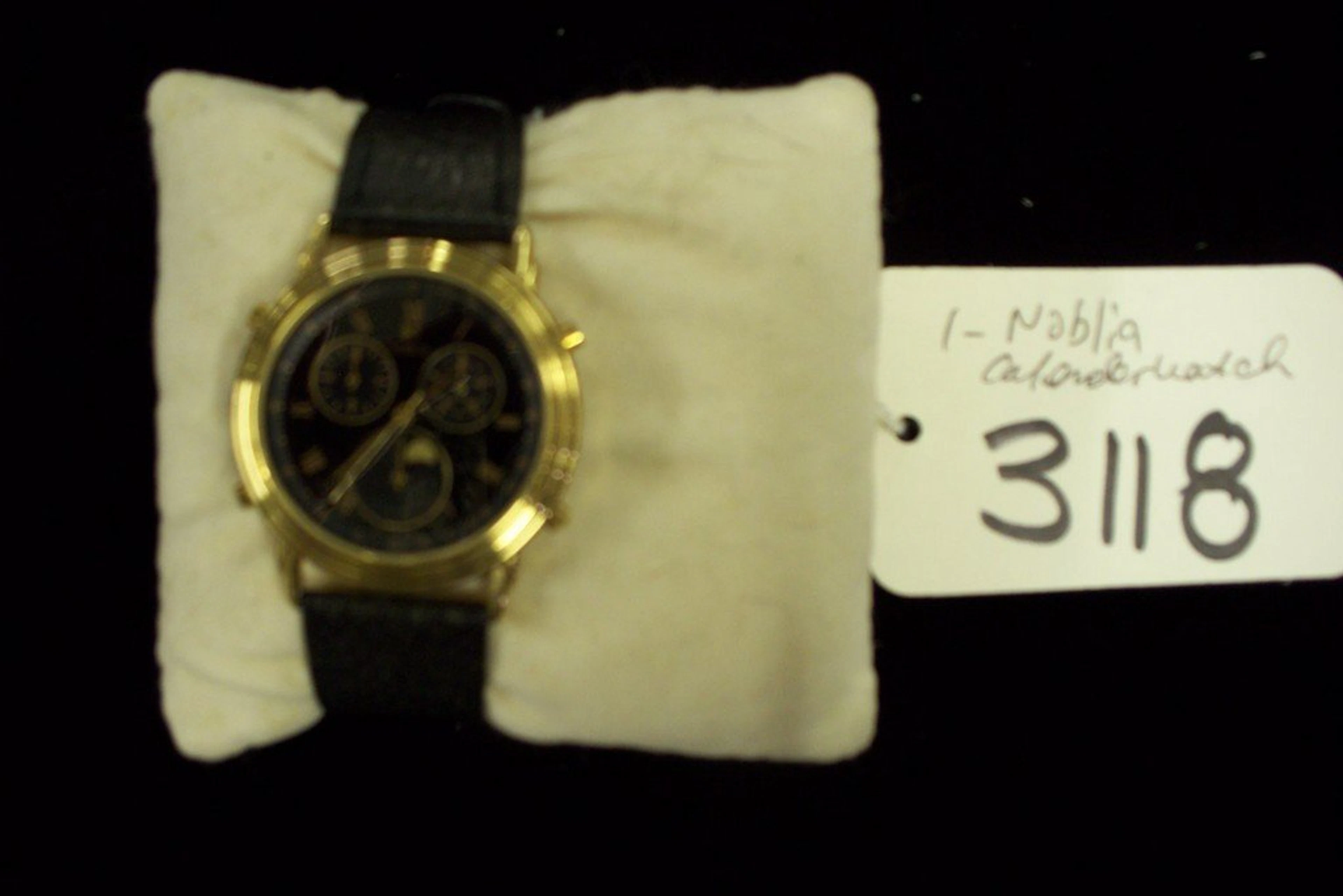 Watch - noblia - mens - gold tone / multi-dial /
