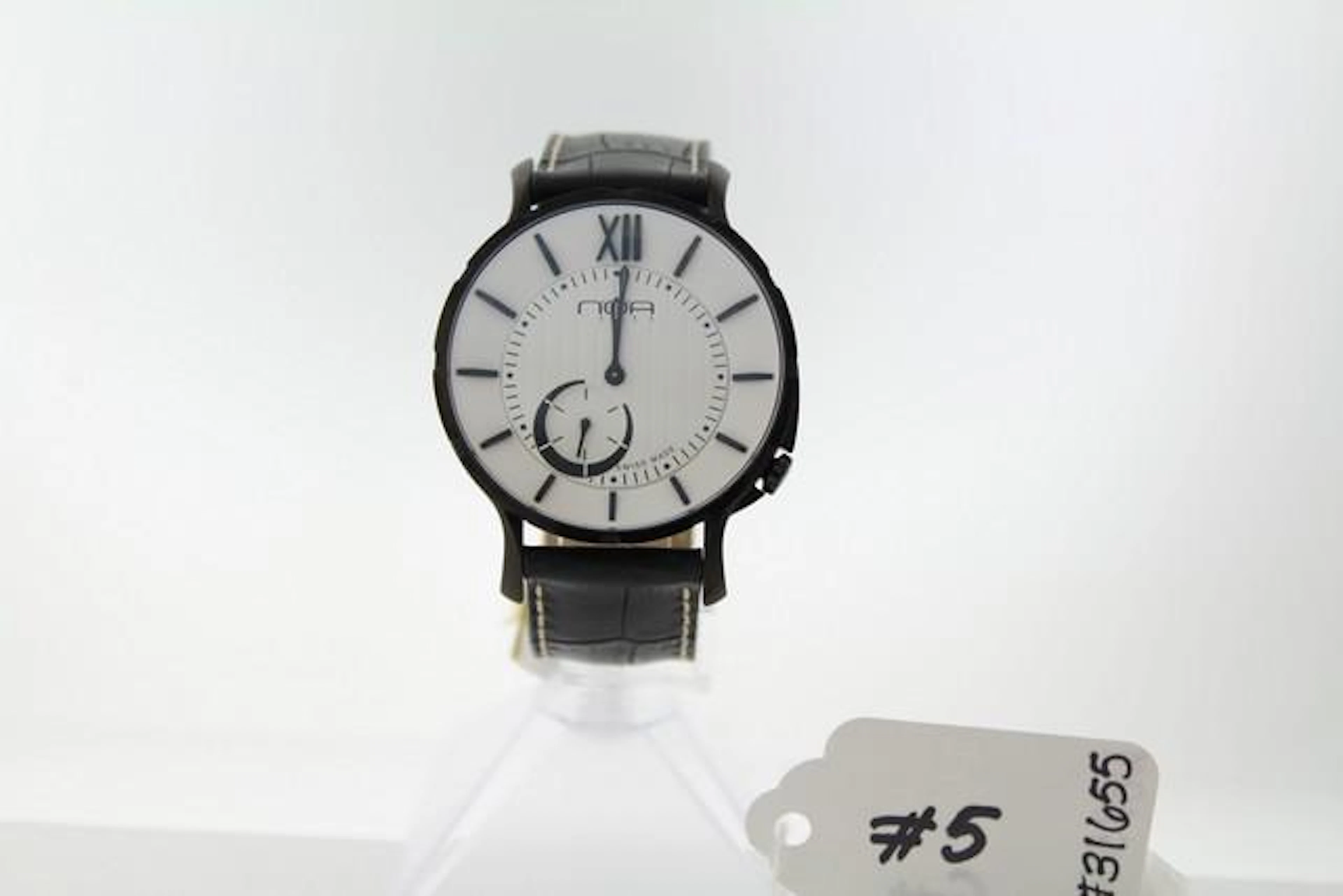 Noa 1811 dlc quartz - gents - adjustable black leather