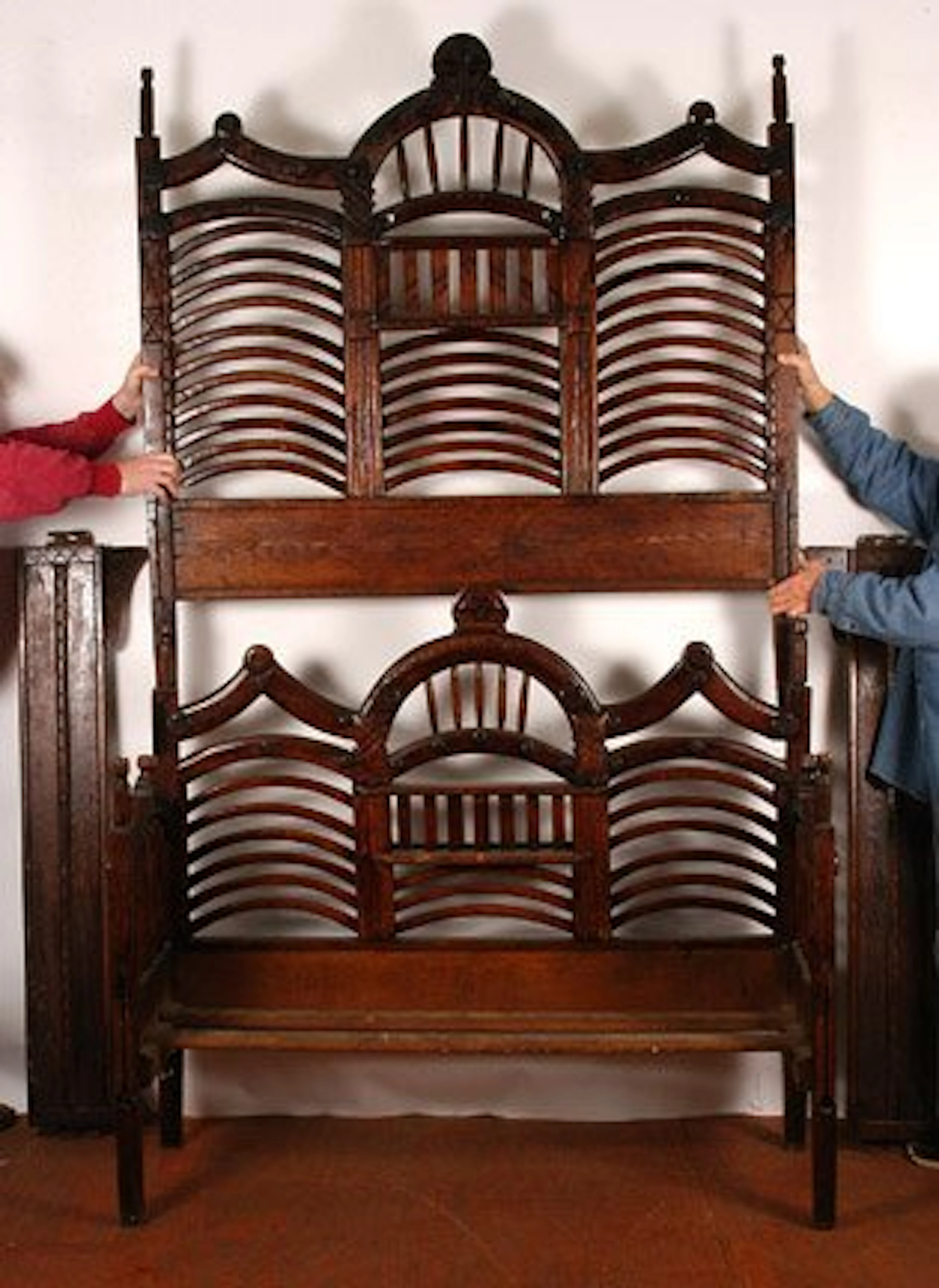 Handcarved African American Bedframe.
