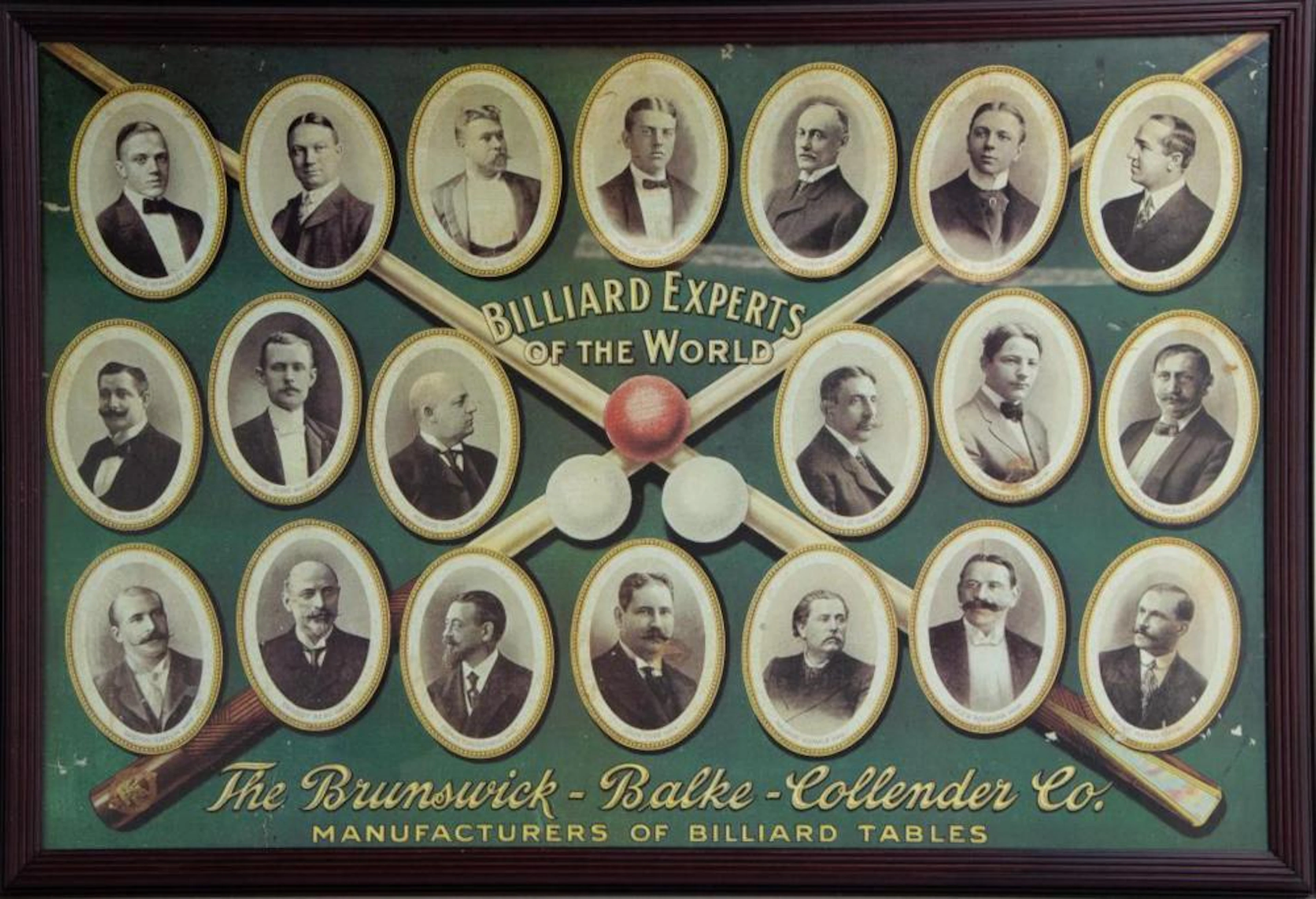 BRUNSWICK-BALKE-COLLENDER CO. BILLIARD POSTER