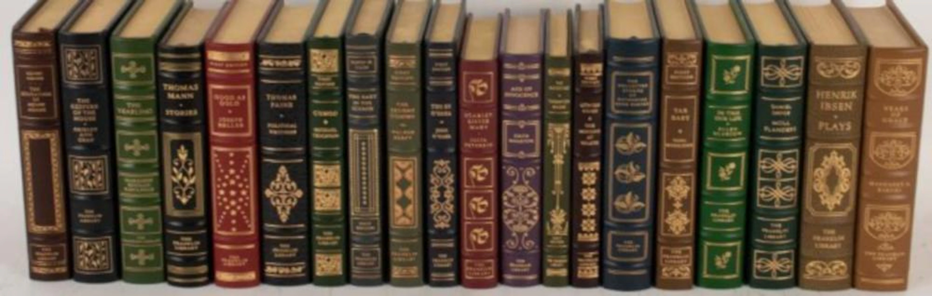 Group of 20 Leather Bound Franklin Library Books