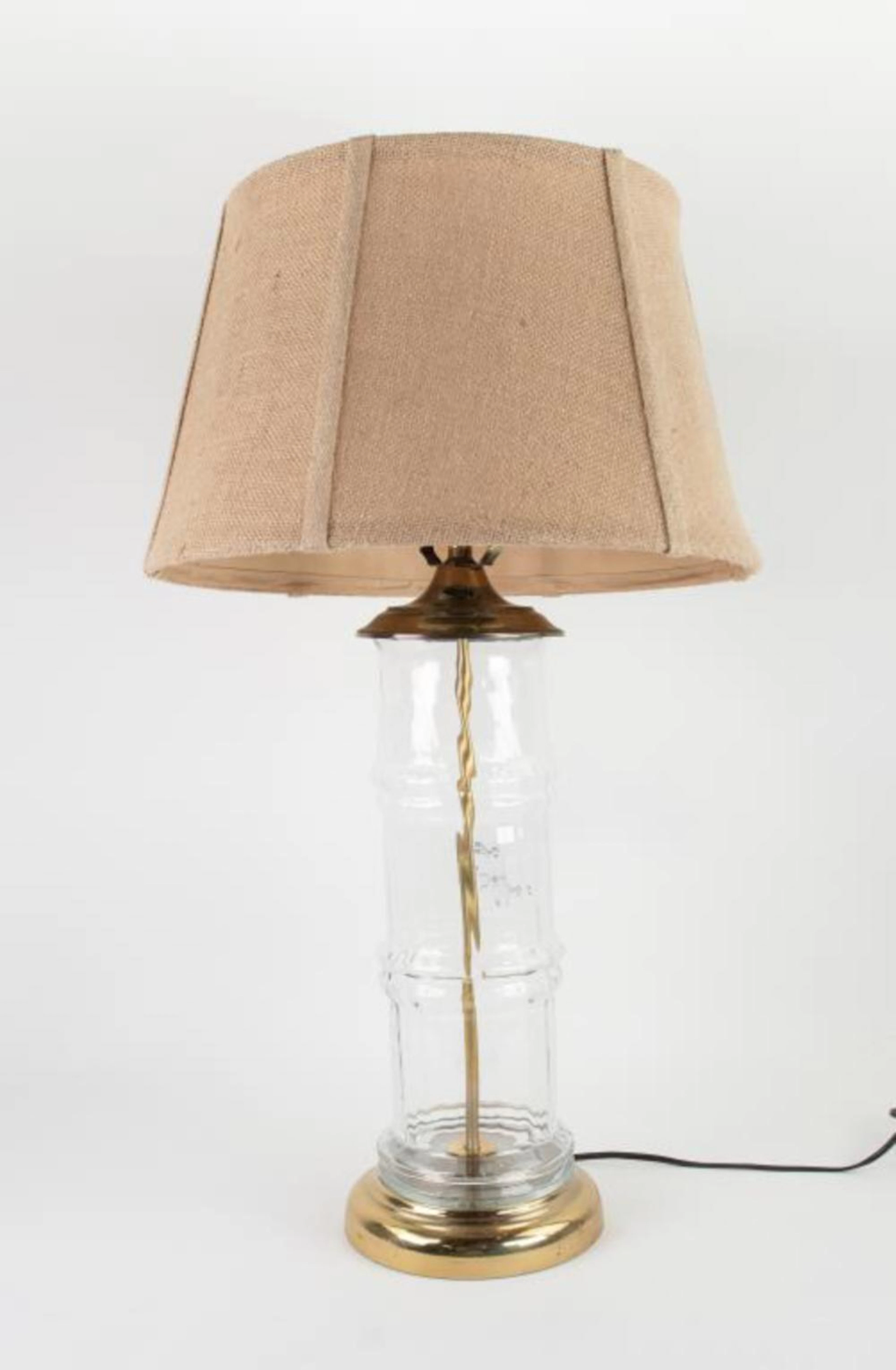 Blenko Glass Don Sheperd Bamboo Vase Lamp