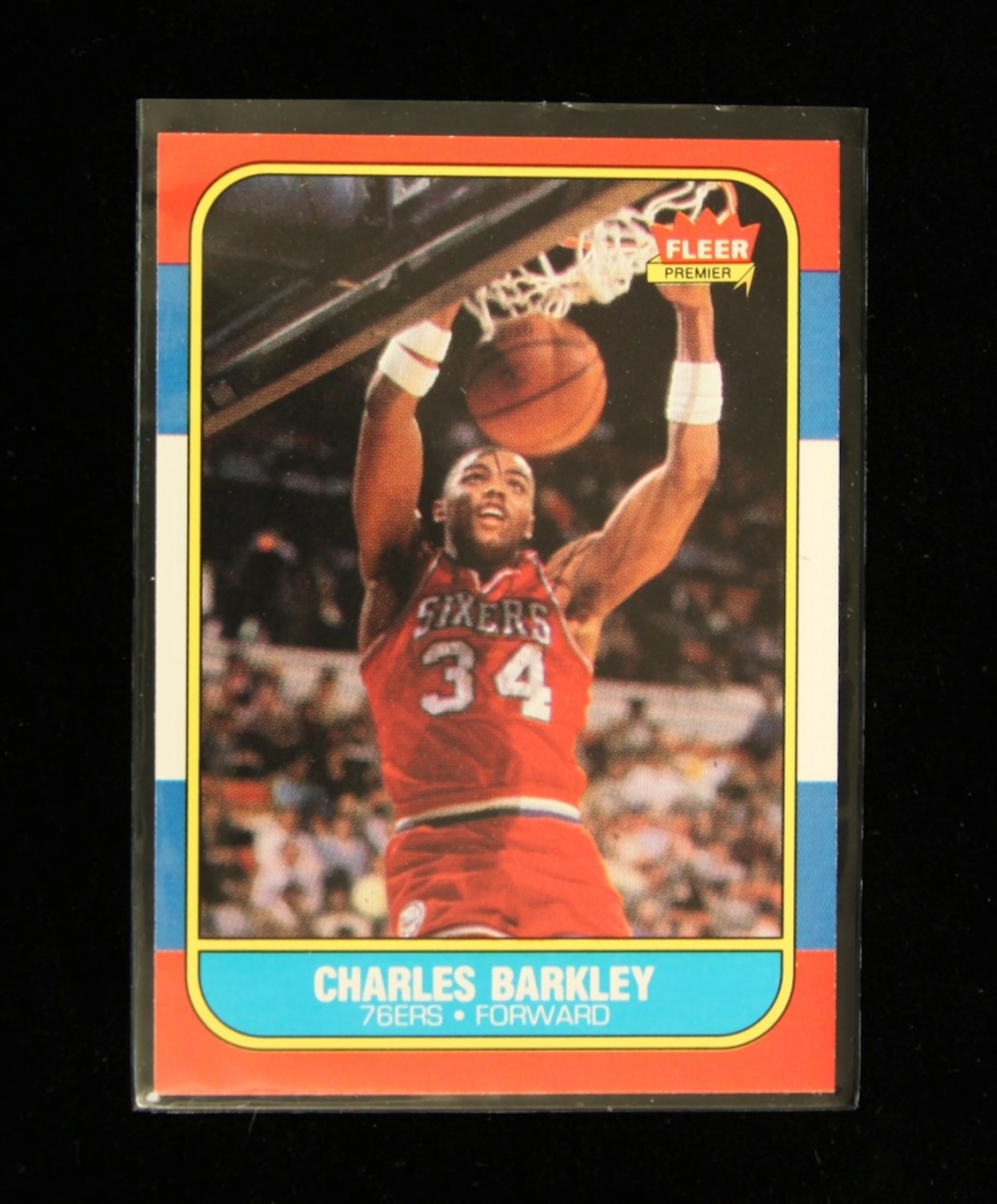 1986 Fleer Premier Charles Barkley Rookie Card C215