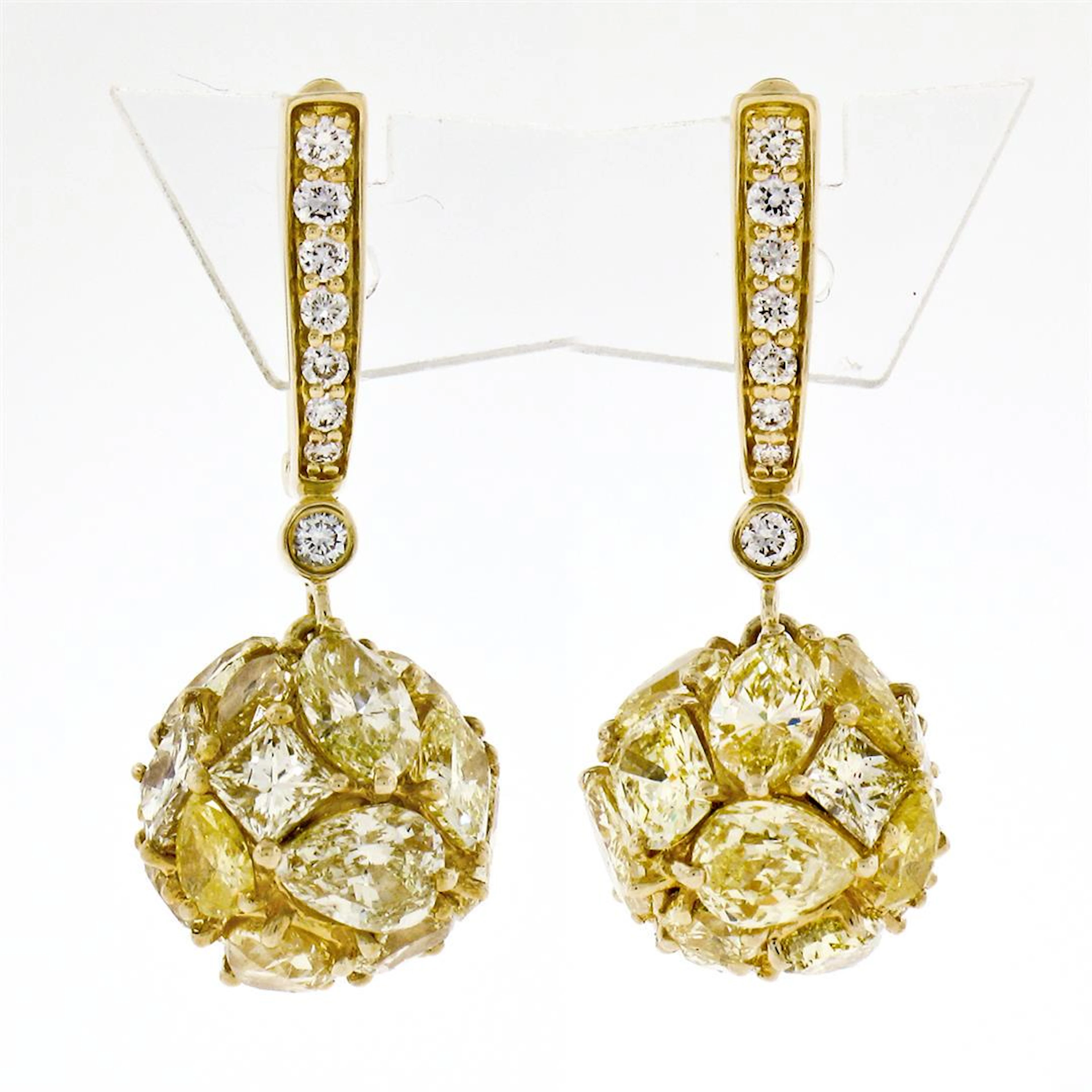 10.13 ctw Fancy Intense Yellow & Brilliant Diamond Drop
