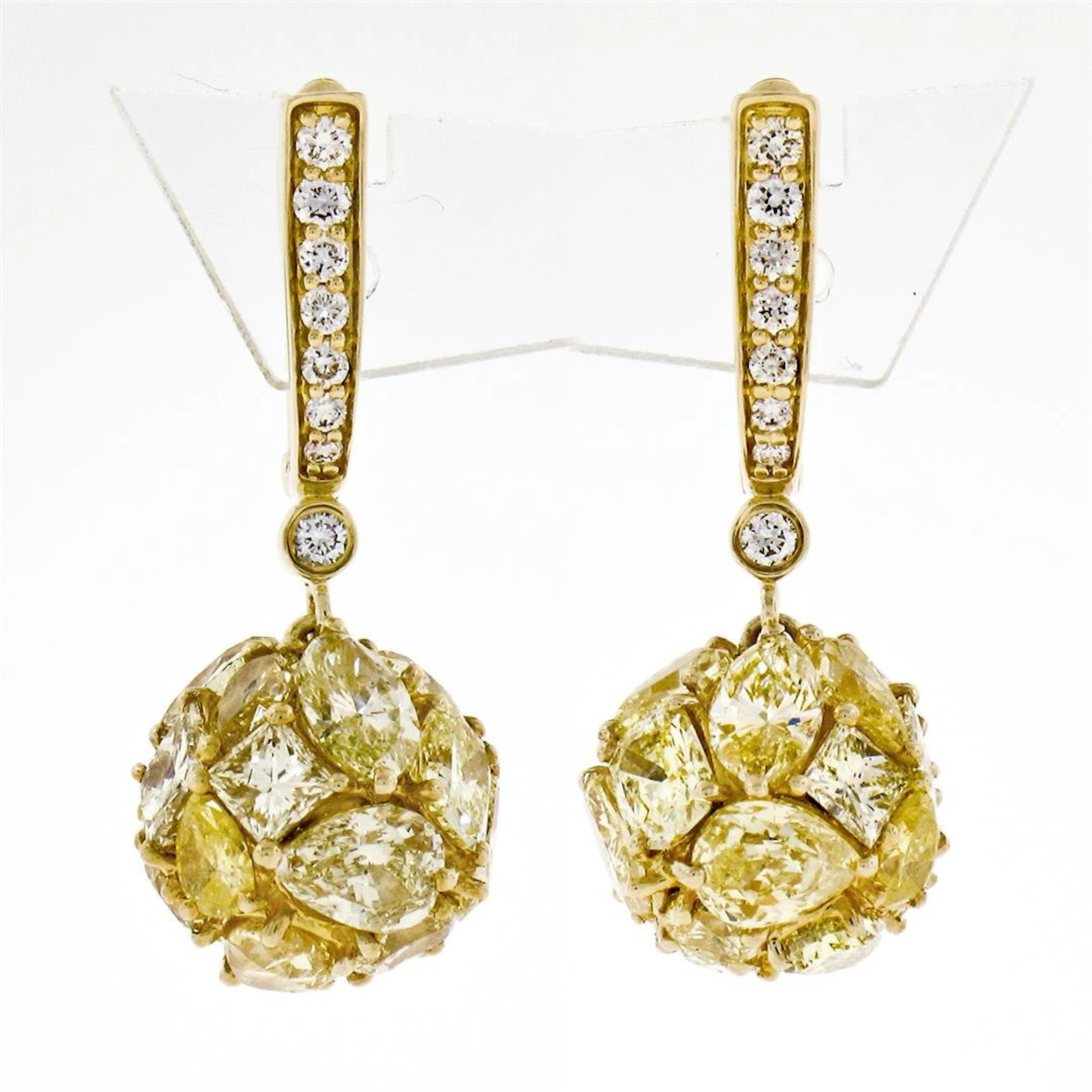10.13 ctw Fancy Intense Yellow & Brilliant Diamond Drop