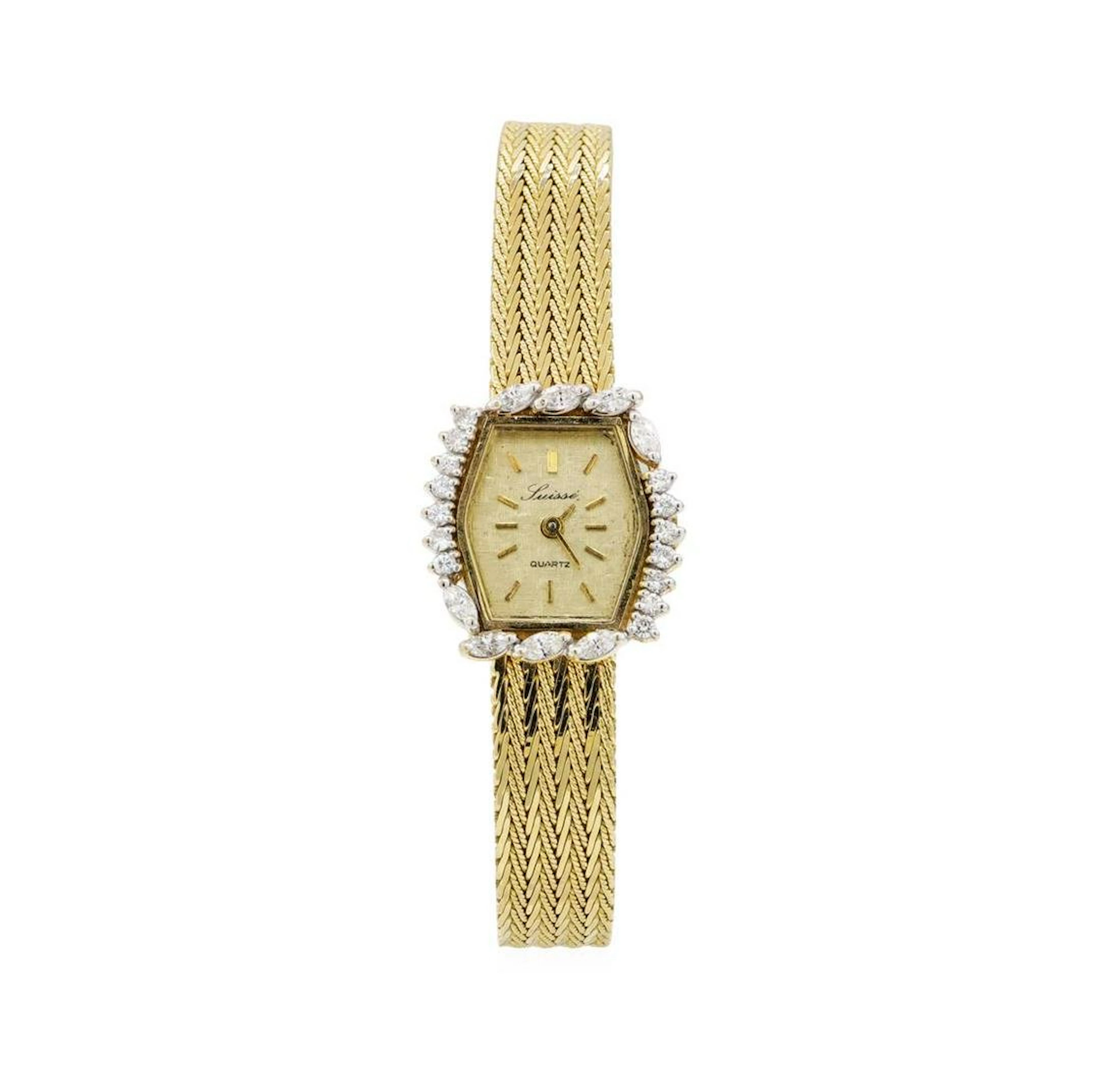 0.85 ctw Diamond Luisse Wristwatch - 14KT Yellow Gold