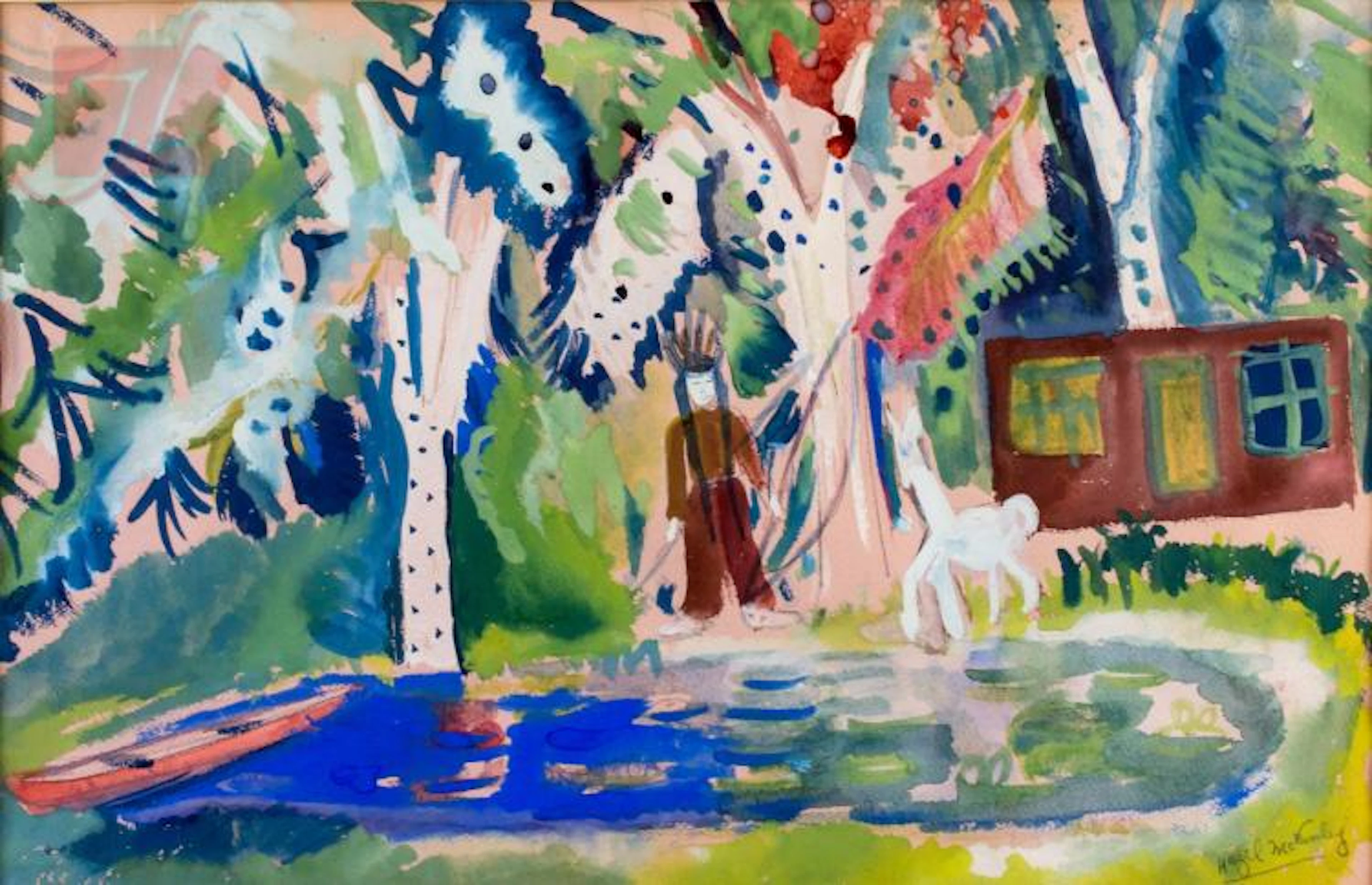 Hazel Guggenheim McKinley (1903-1995) Watercolor