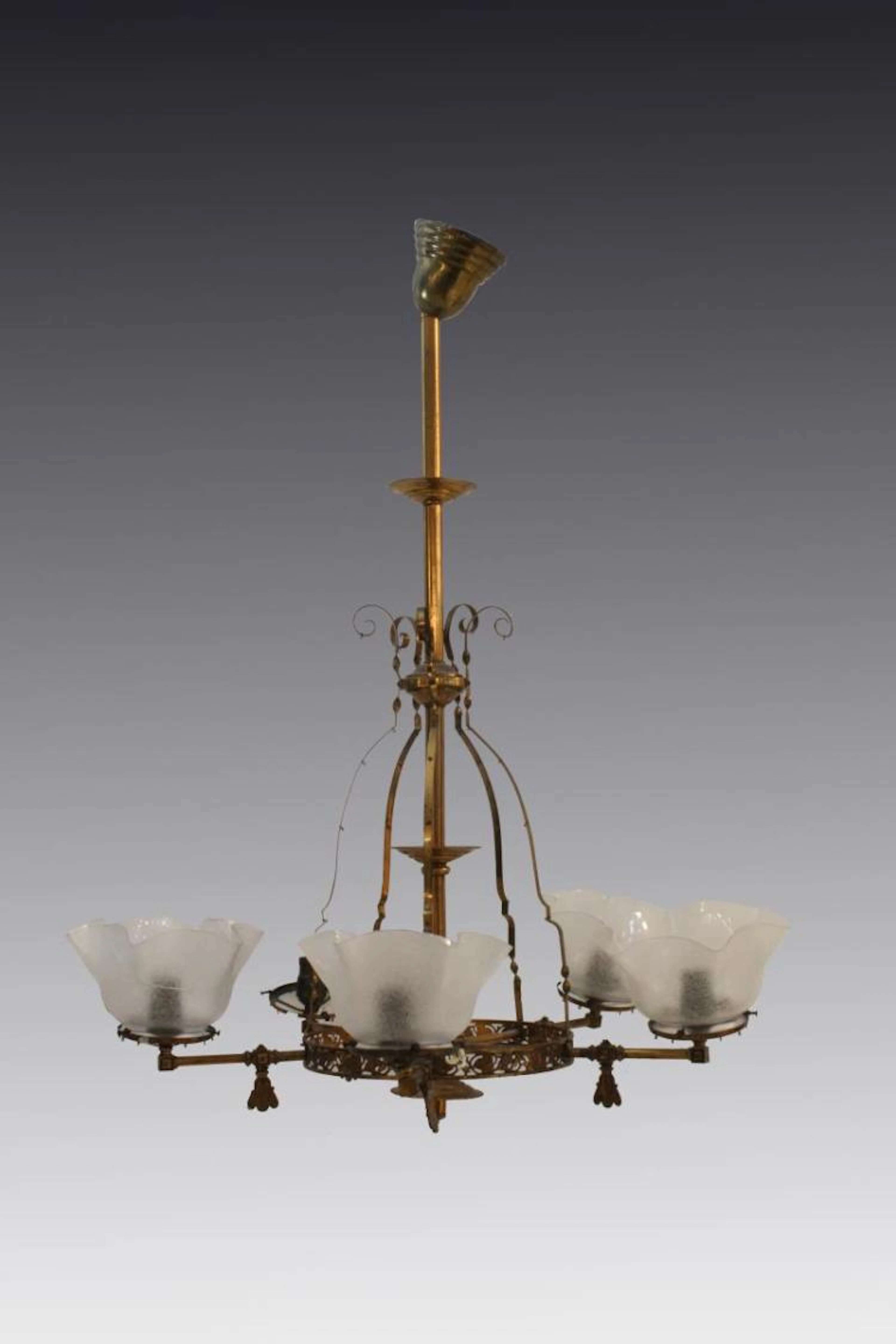 Gasolier Converted 19th C. Lighting