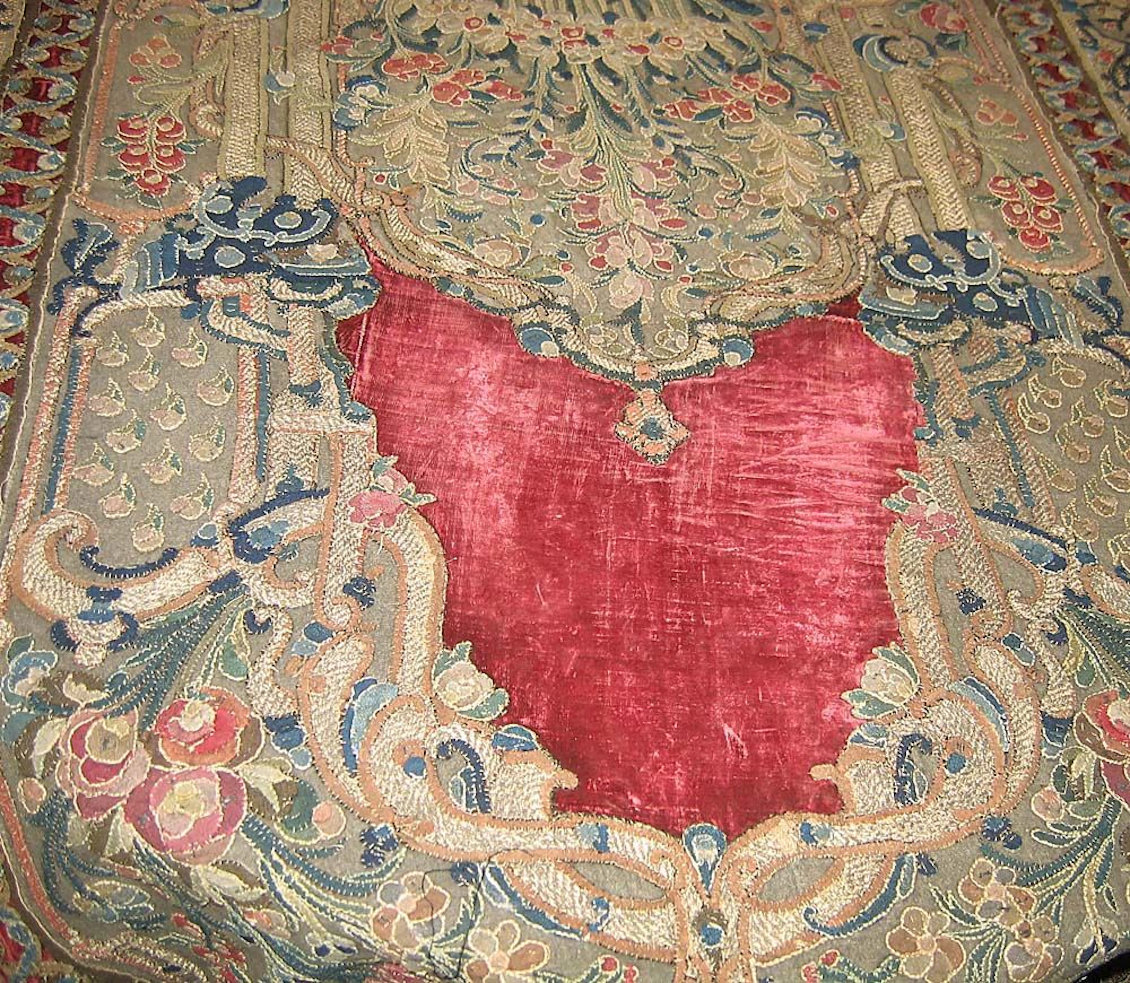 KLENER WANDTEPPICH, Gebet, antik.