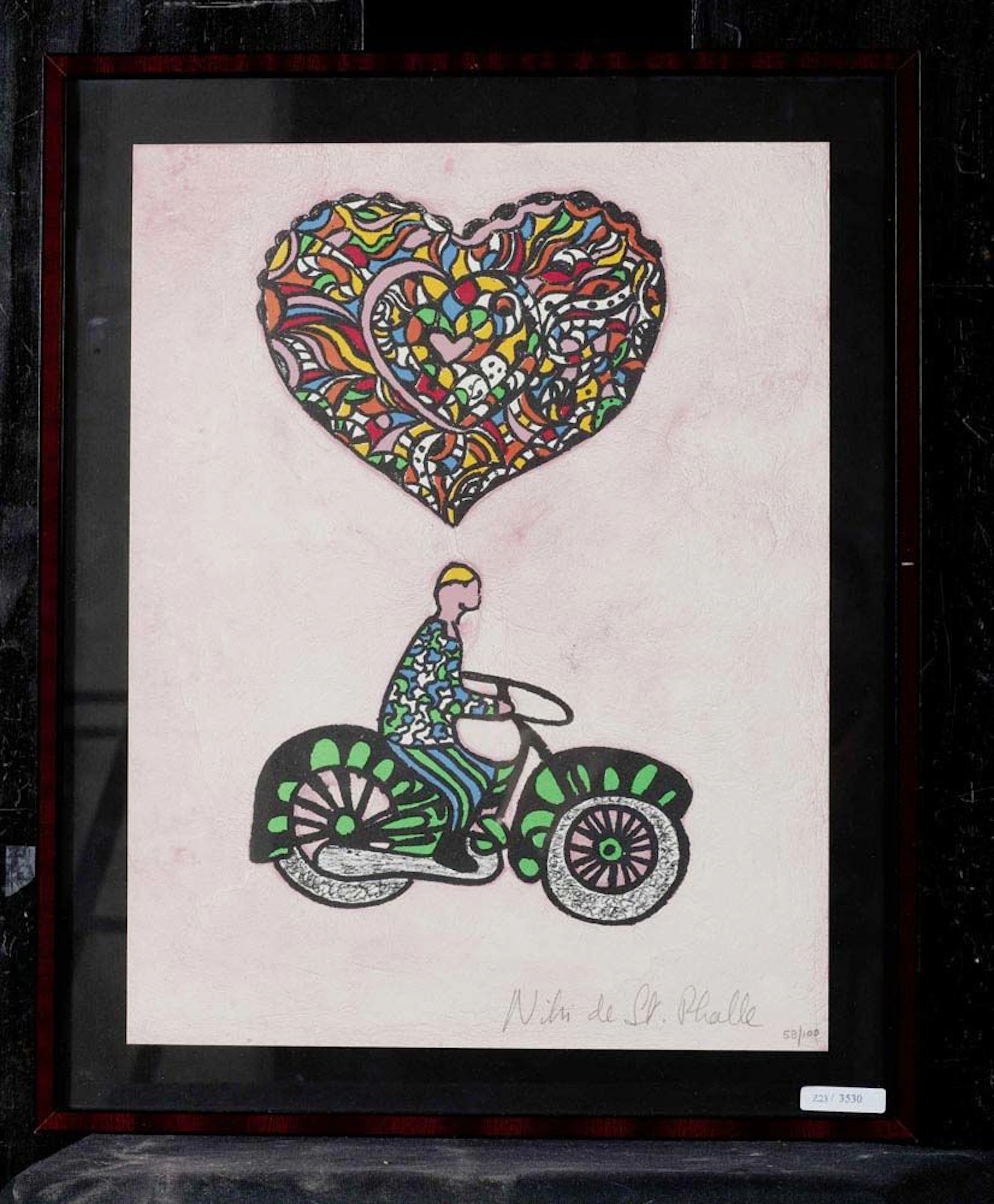 Der verliebte Motorradfahrer.