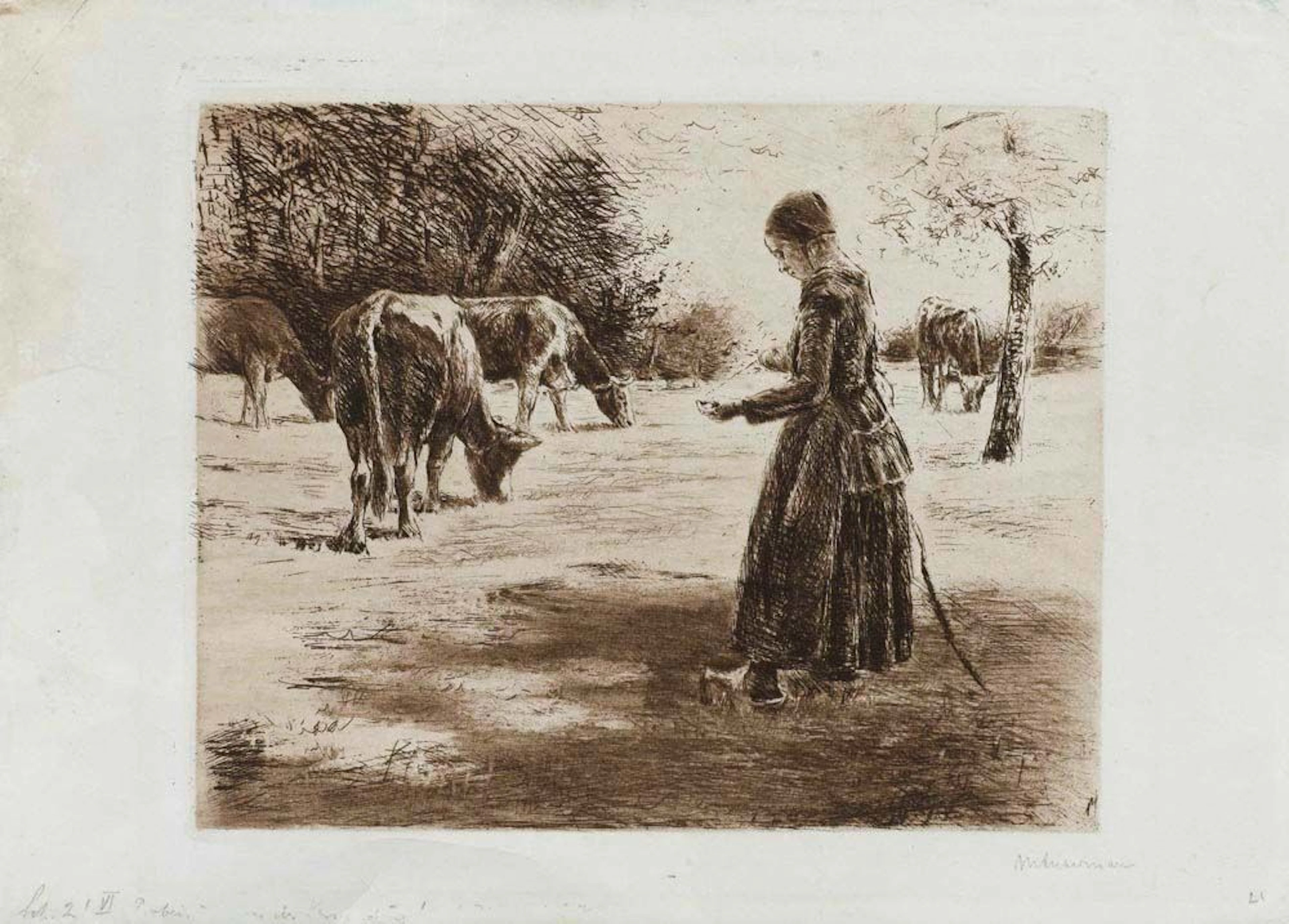 Auf der Weide. Bei Dehlen, Holland. 1891.
