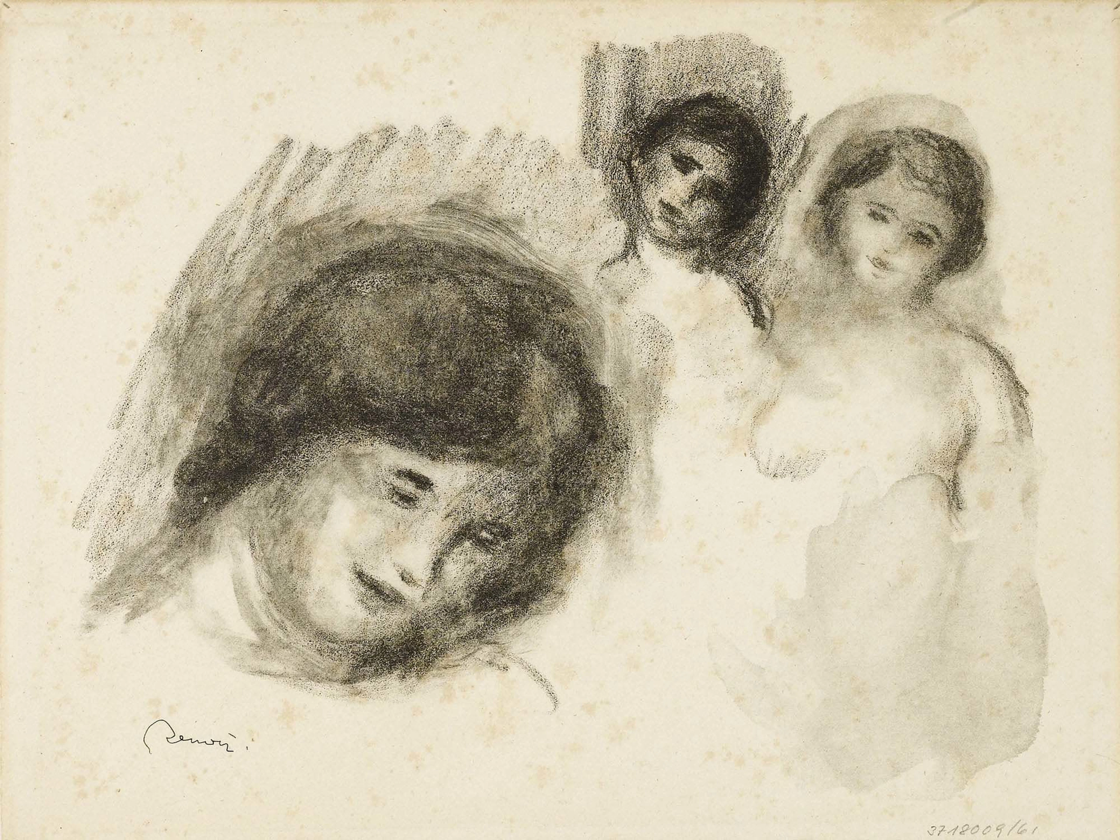 La pierre au trois croquis. Um 1904.