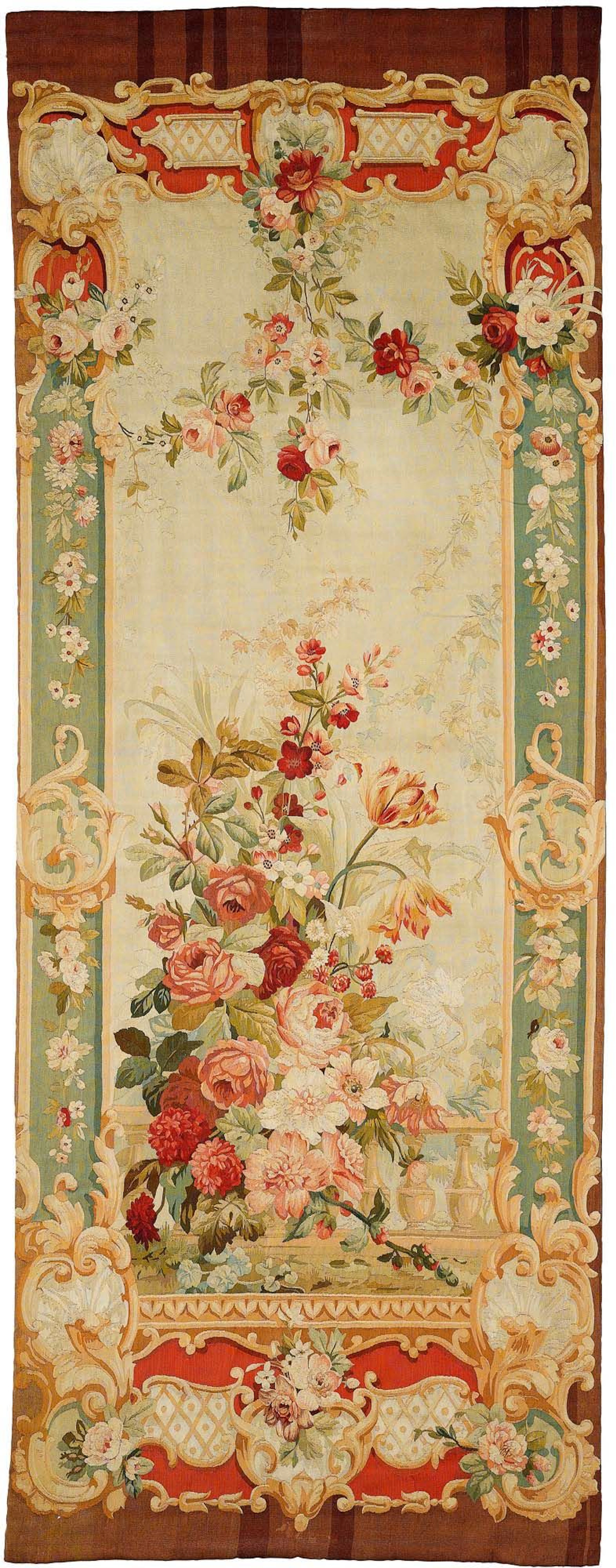 1 PAAR WANDTEPPICHE AUBUSSON antik.