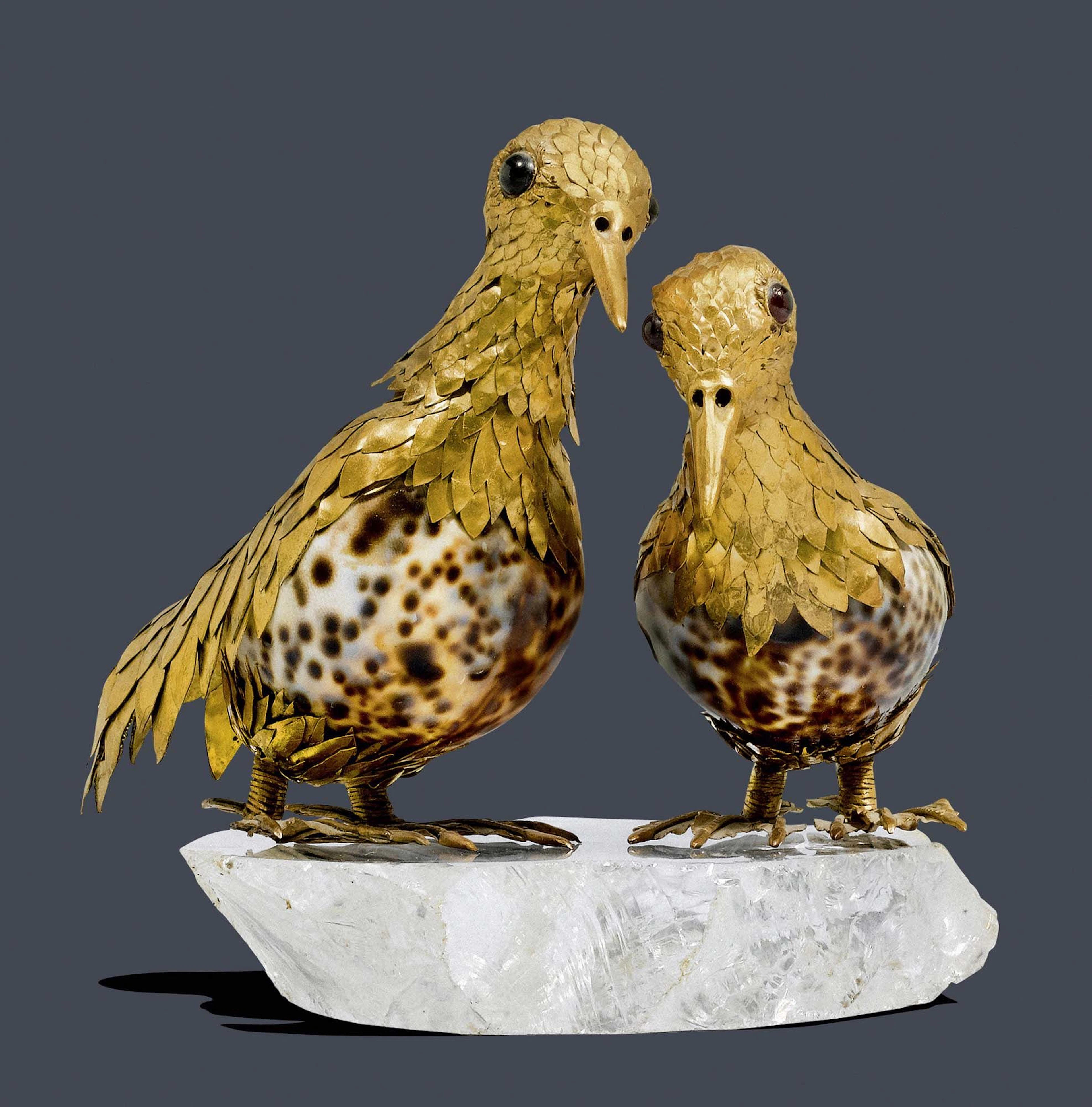 GOLD-MUSCHEL-FIGUREN, IGOR FABERGÉ, Genf um 1960.