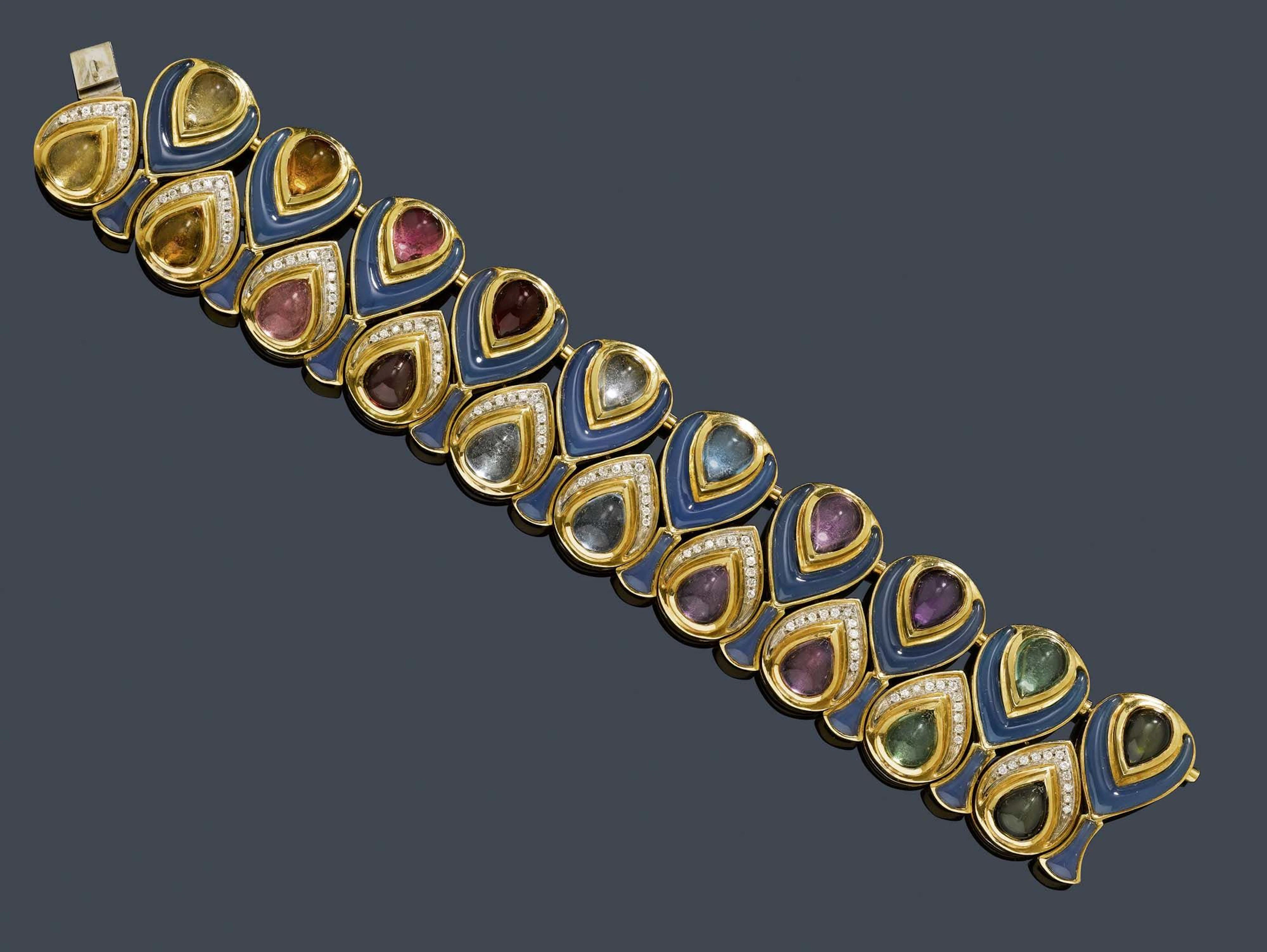 SCHMUCKSTEIN-DIAMANT-ARMBAND, GORINI.