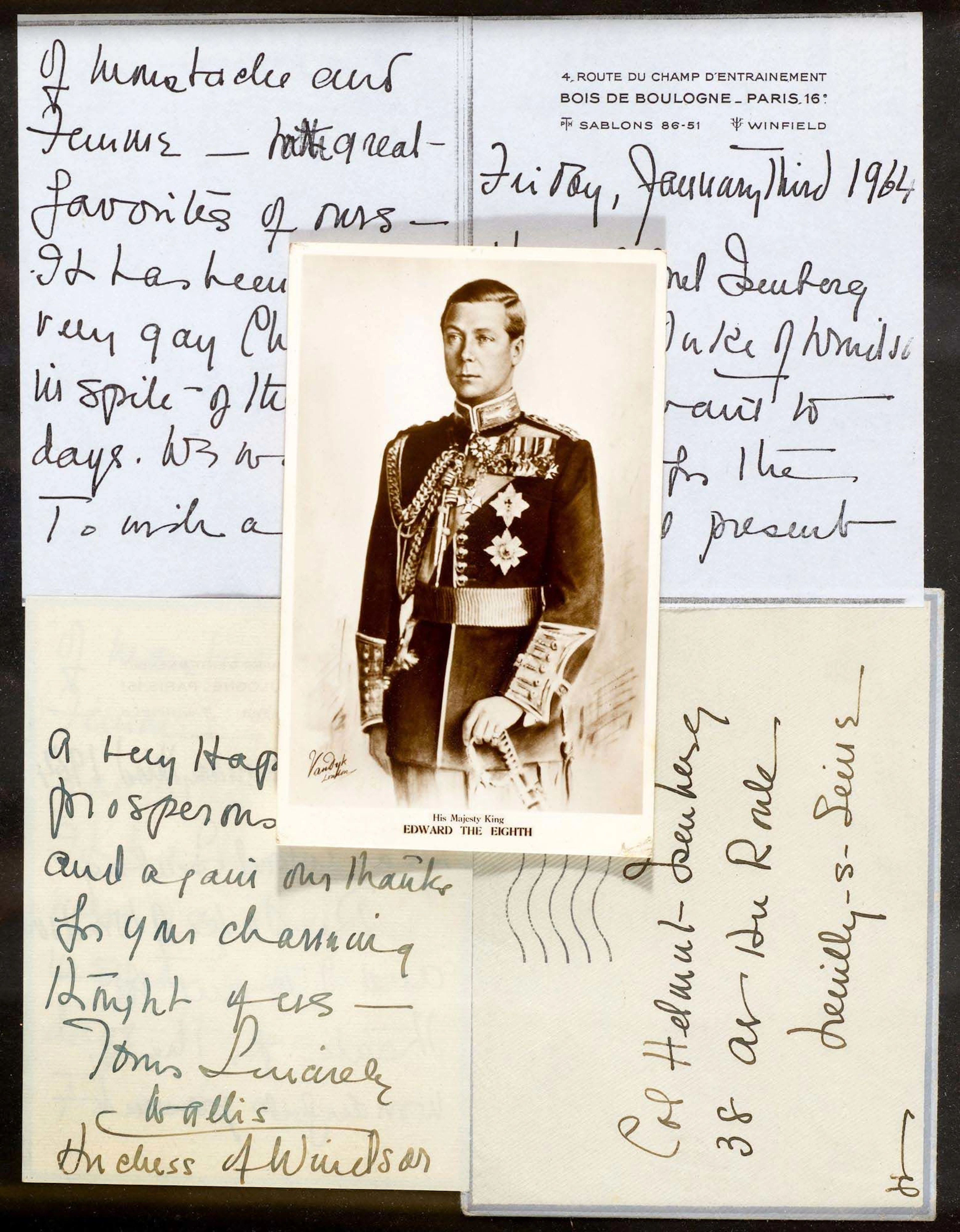 Wallis Simpson, Herzogin von Windsor (1896-1986). Eigenh. Brief mit