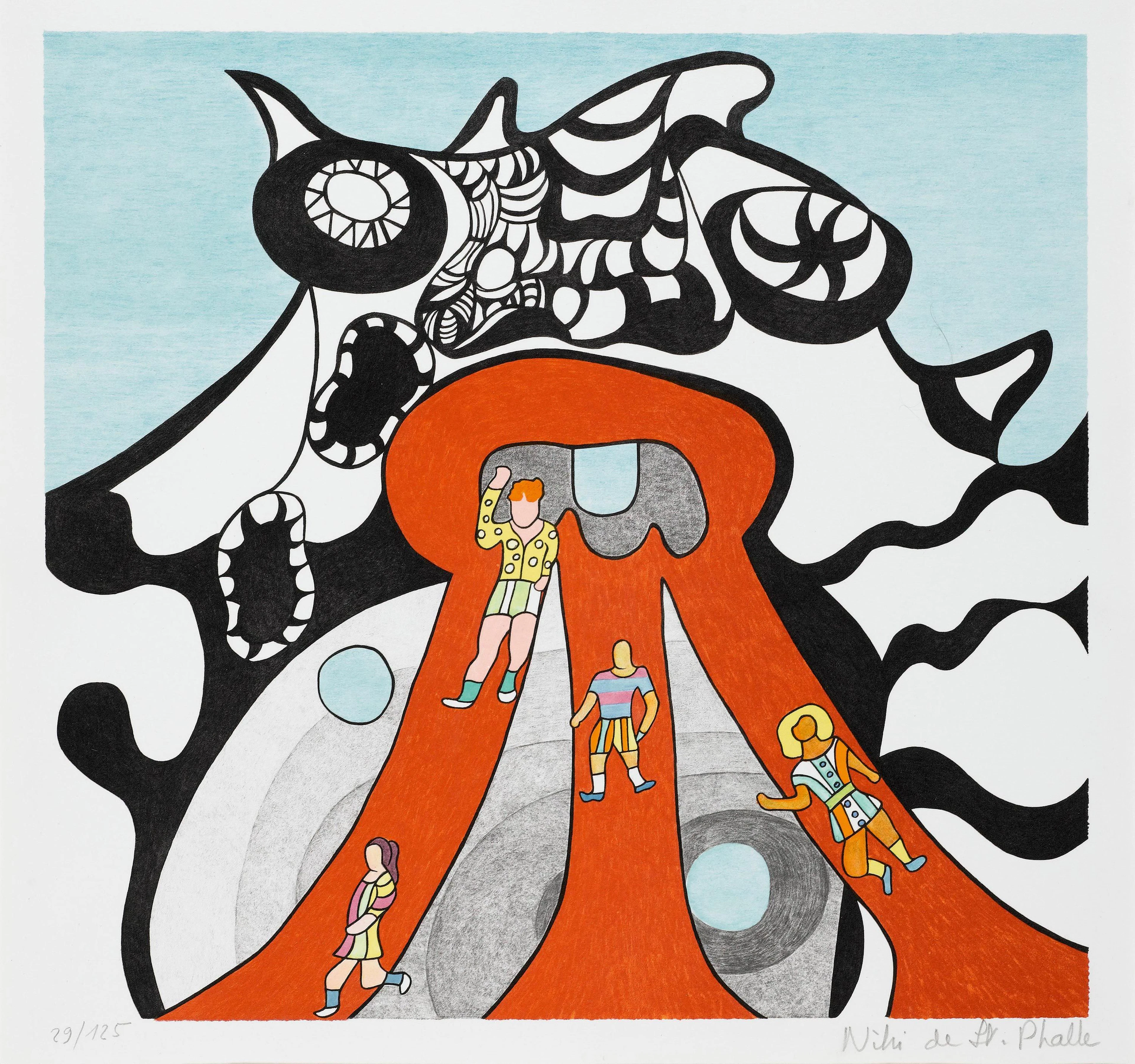 Saint Phalle, Niki de. The Birth of a Monster. Mit 2 losen sign.