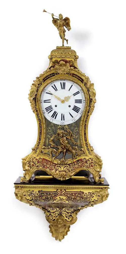 BOULLE CLOCK ON PLINTH | Barnebys
