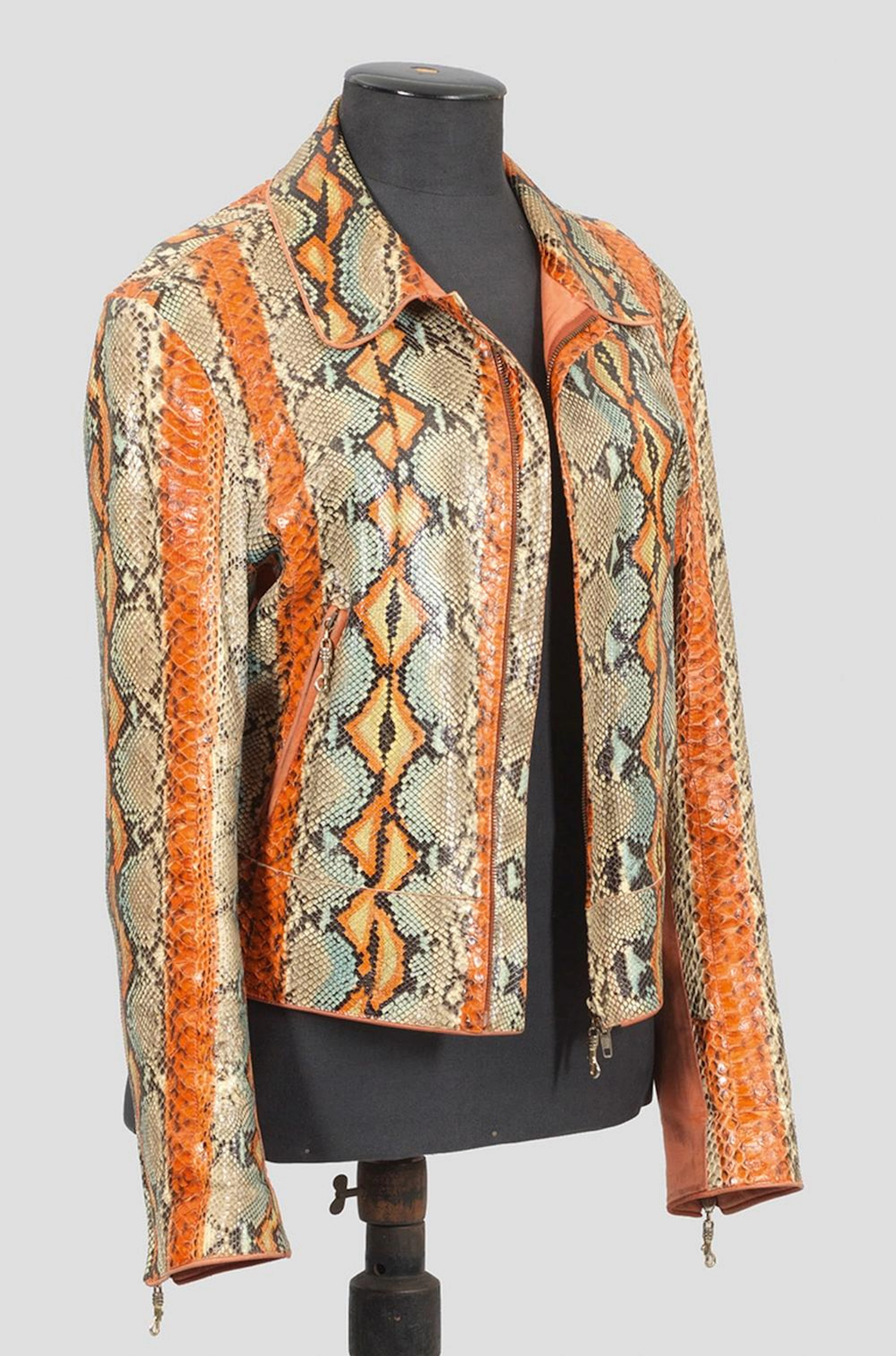 Extravagante Lederjacke von Roberto Cavalli