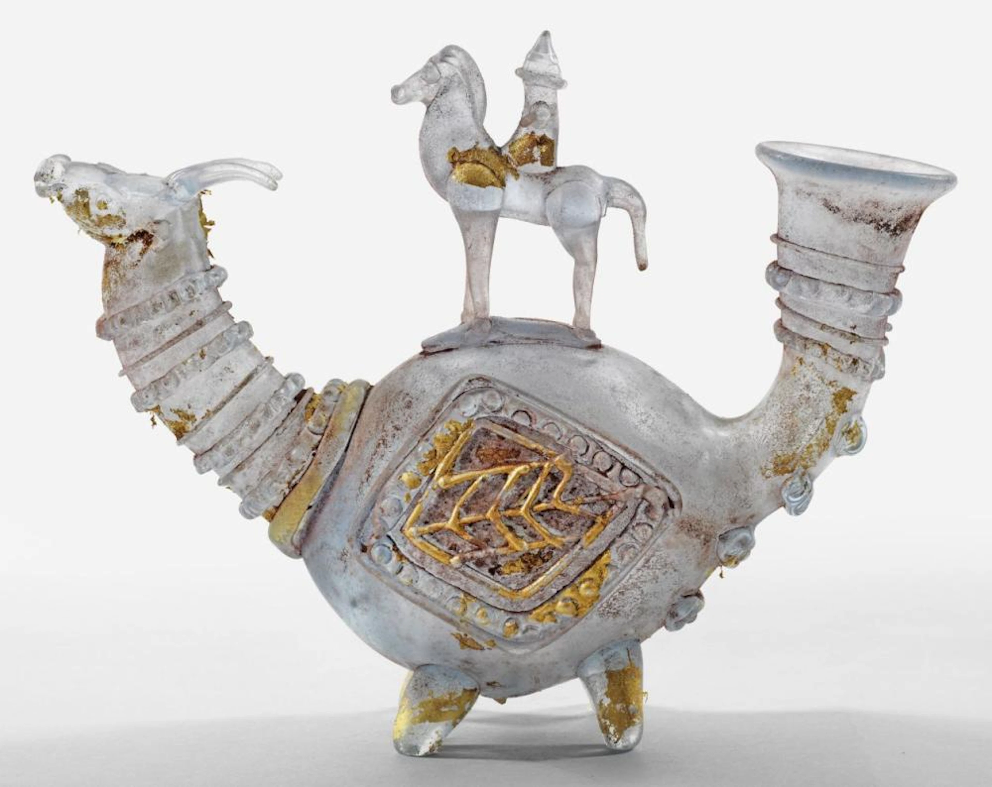 Seltenes figurales "Scavo"-Unikat-Gefäßobjekt mit Reiter