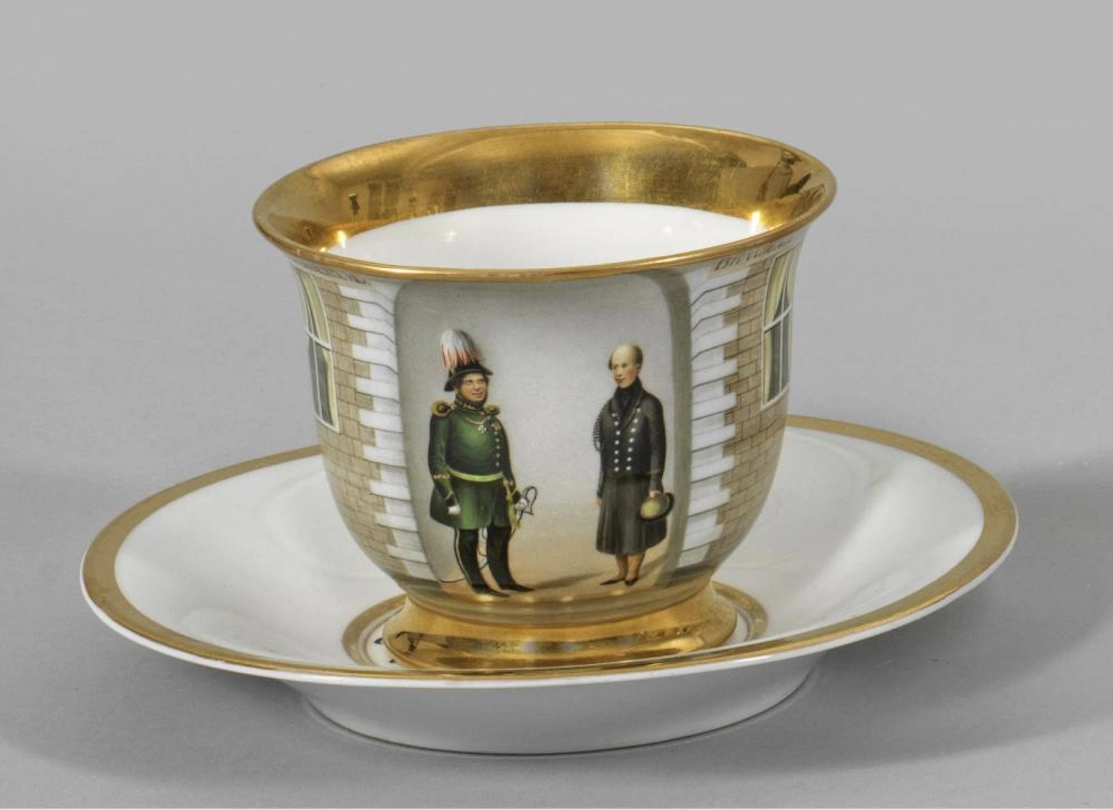 Große Biedermeier-Andenkentasse