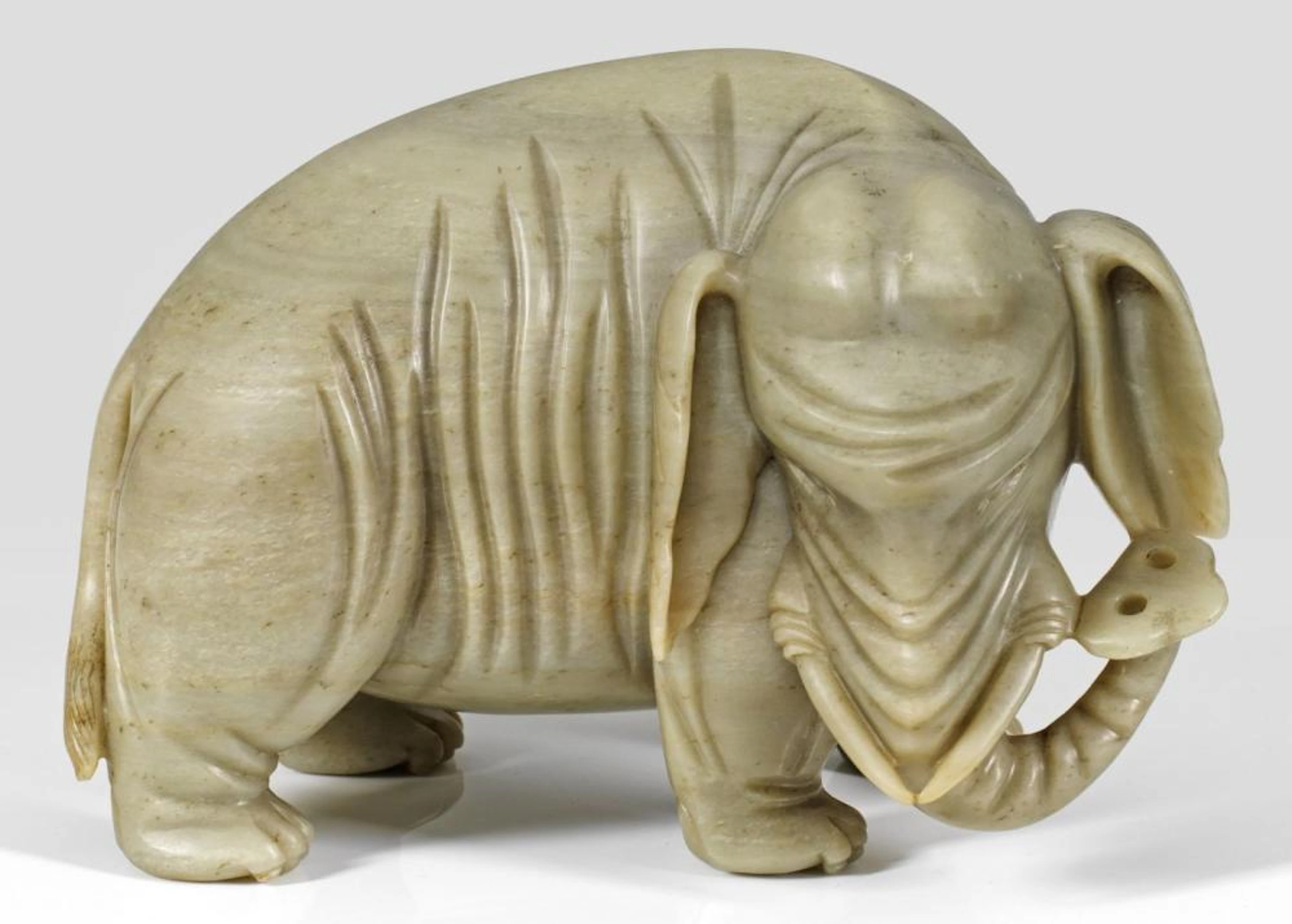 Jade-Skulptur eines Elefante