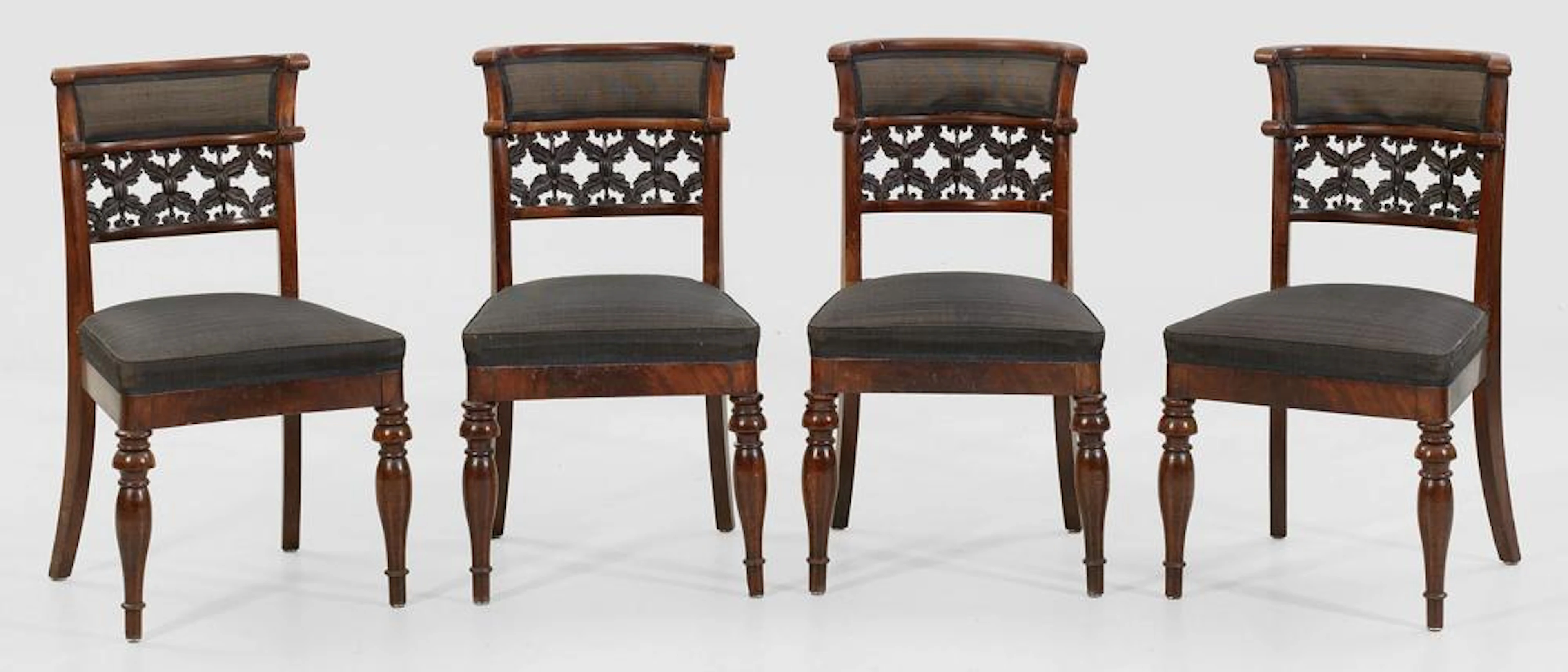 Satz von vier Biedermeier-Stühle