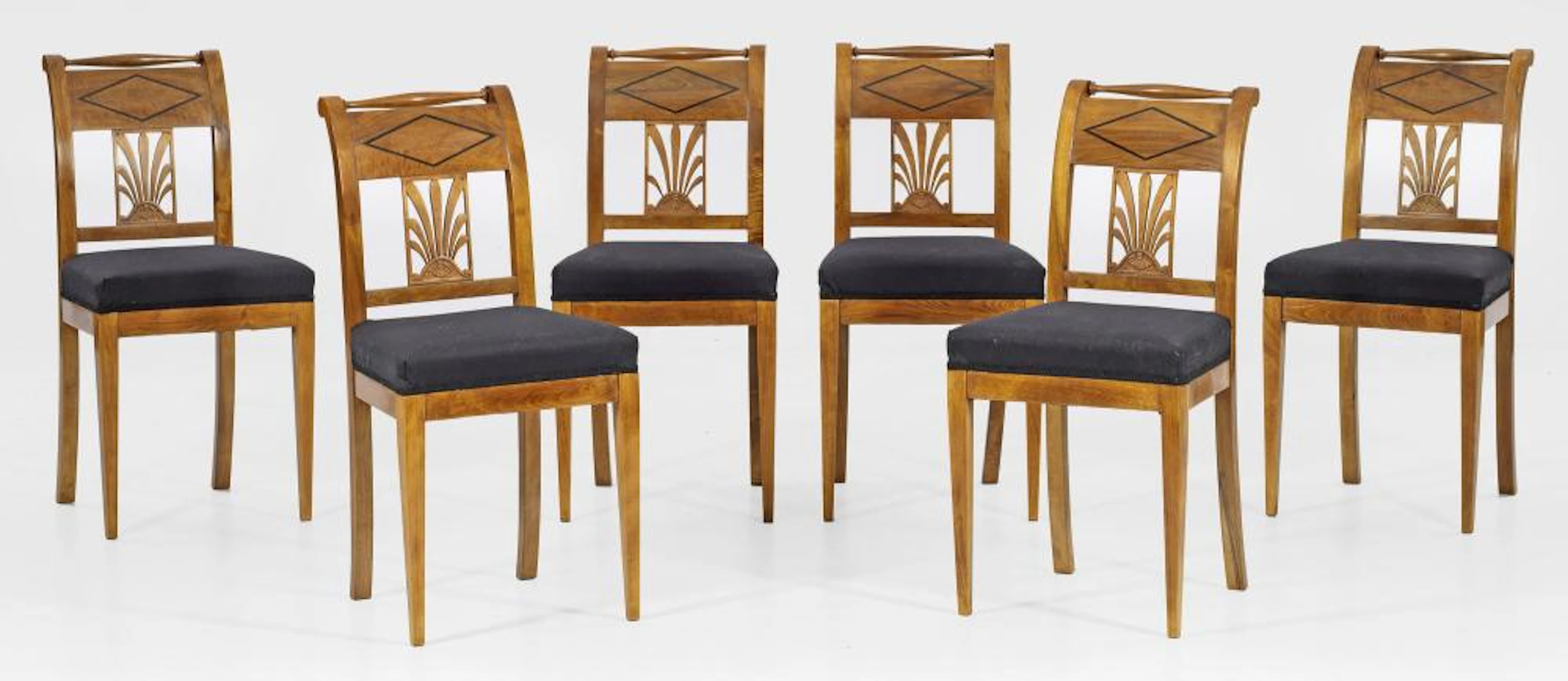 Satz von sechs Biedermeier-Stühle