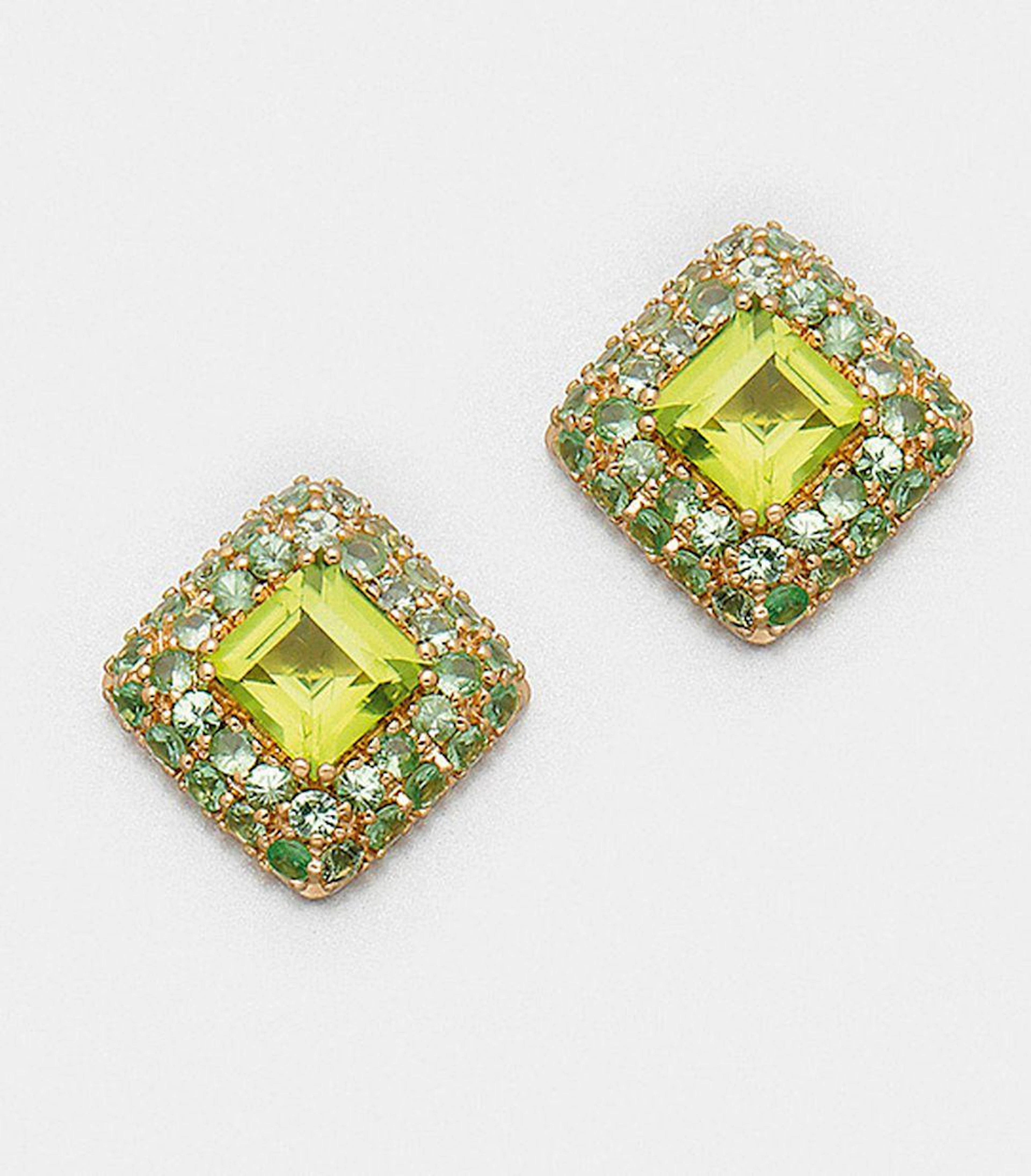 Paar dekorative Peridot-Ohrringe