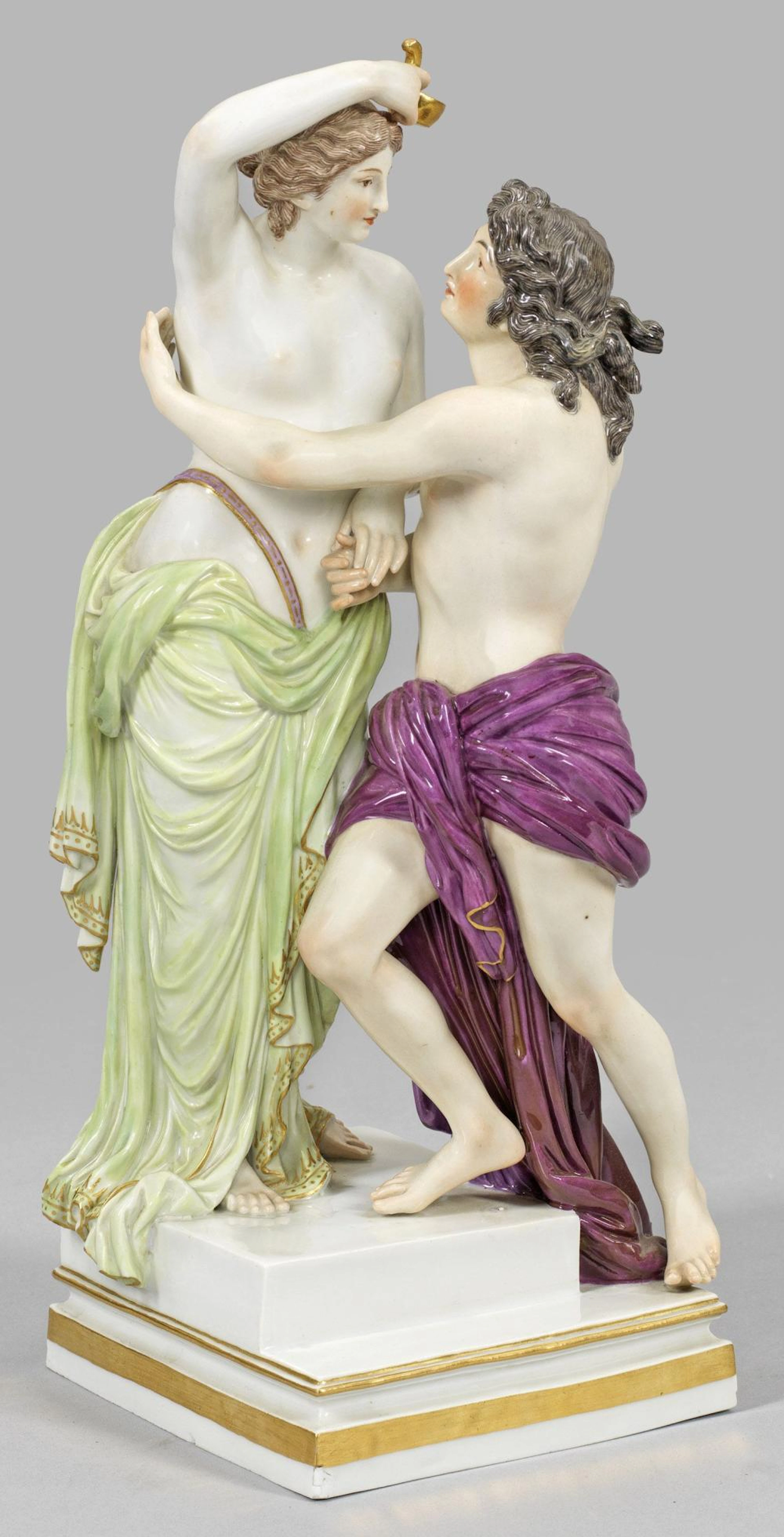 Mythologische Figurengruppe Hero und Leander"