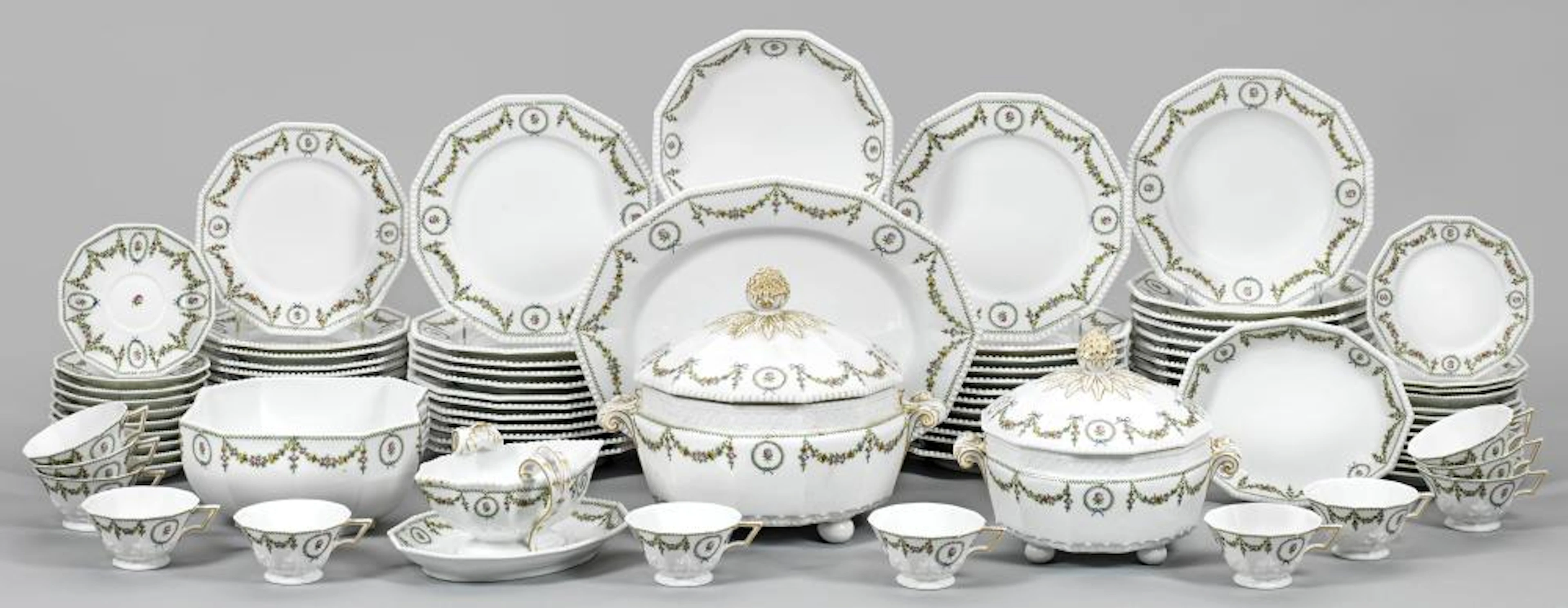 Tafelservice "Perl" mit Dekor "Biedermeier"