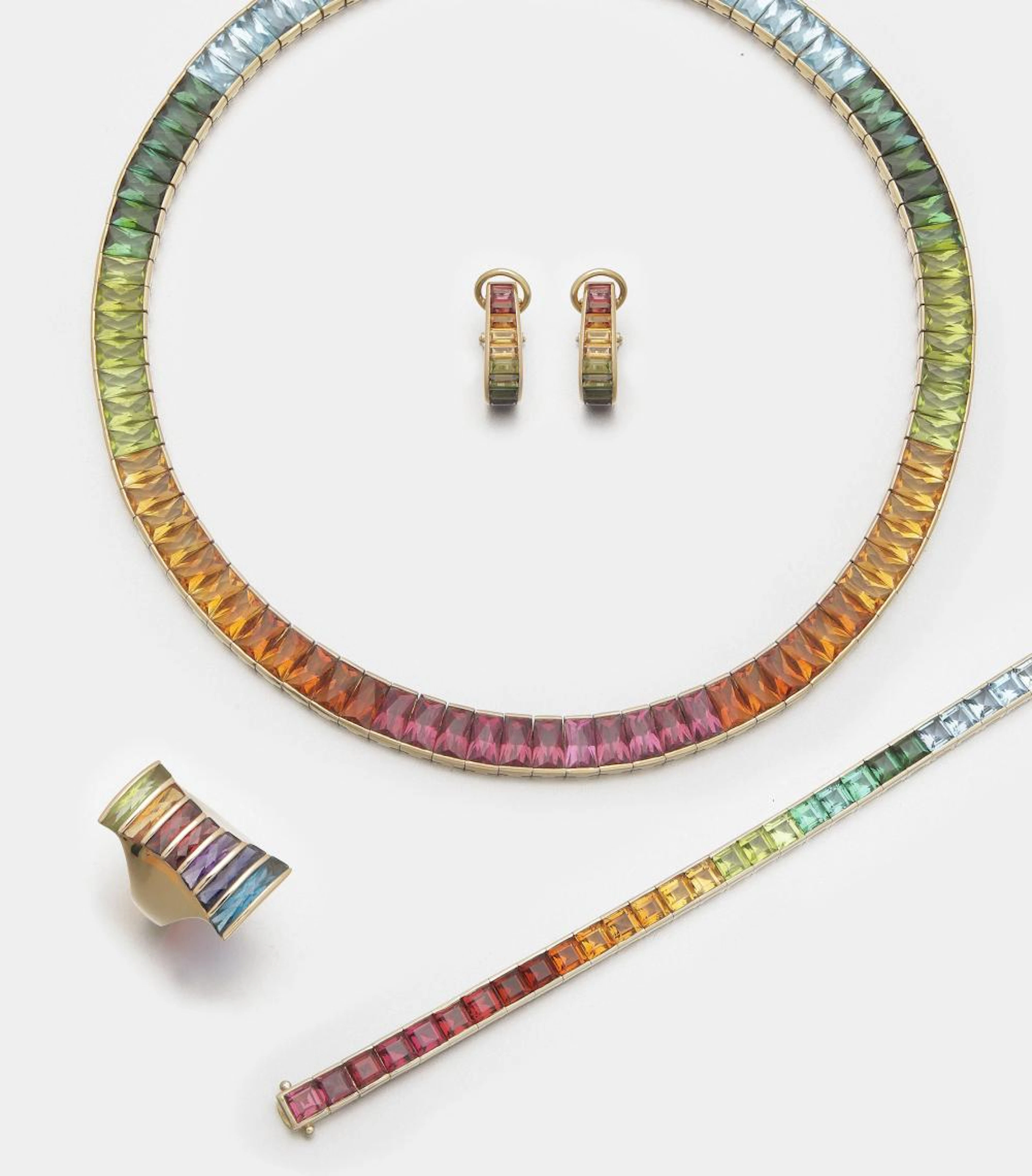 Regenbogen-Parure von H. STERN aus den 90er Jahre