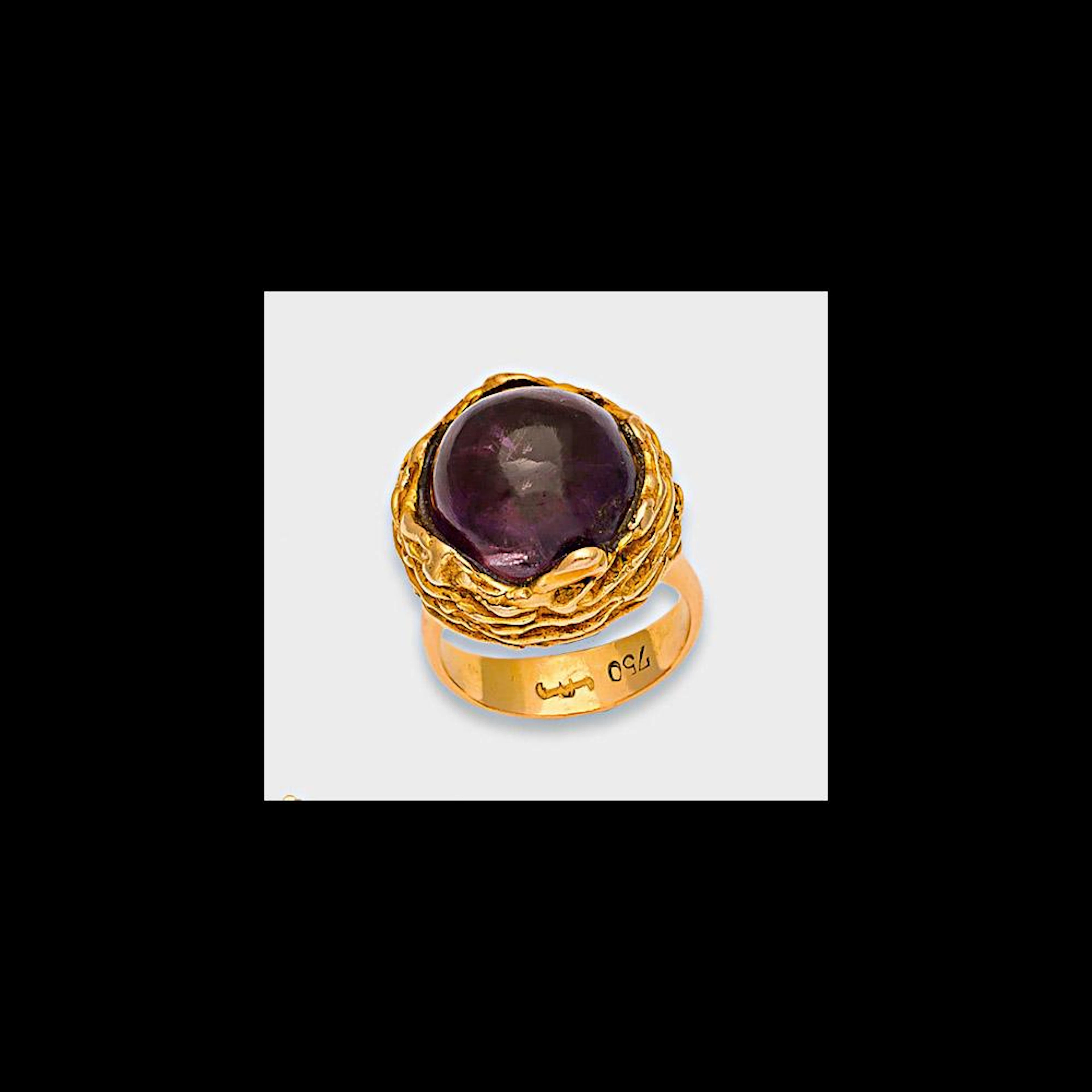 Amethystring aus den 60er Jahre