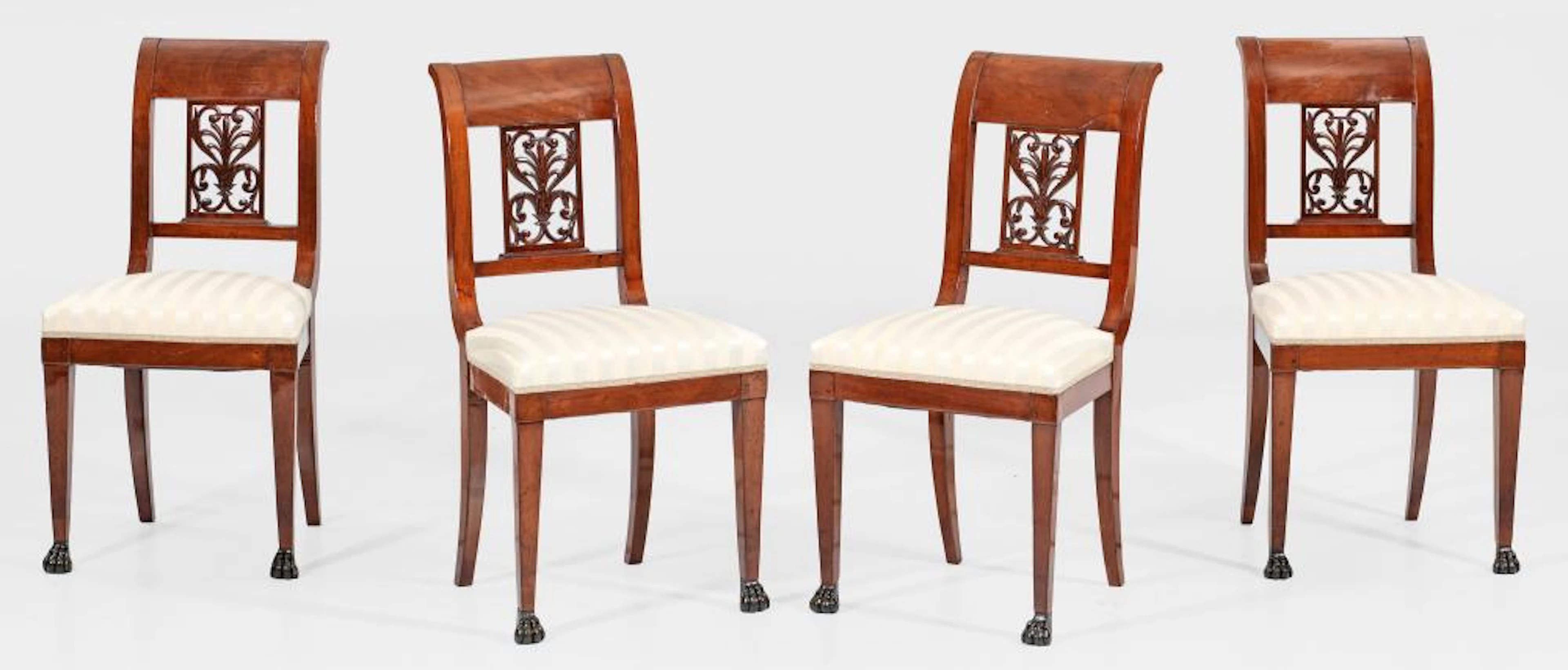 Satz von vier Biedermeier-Stühle