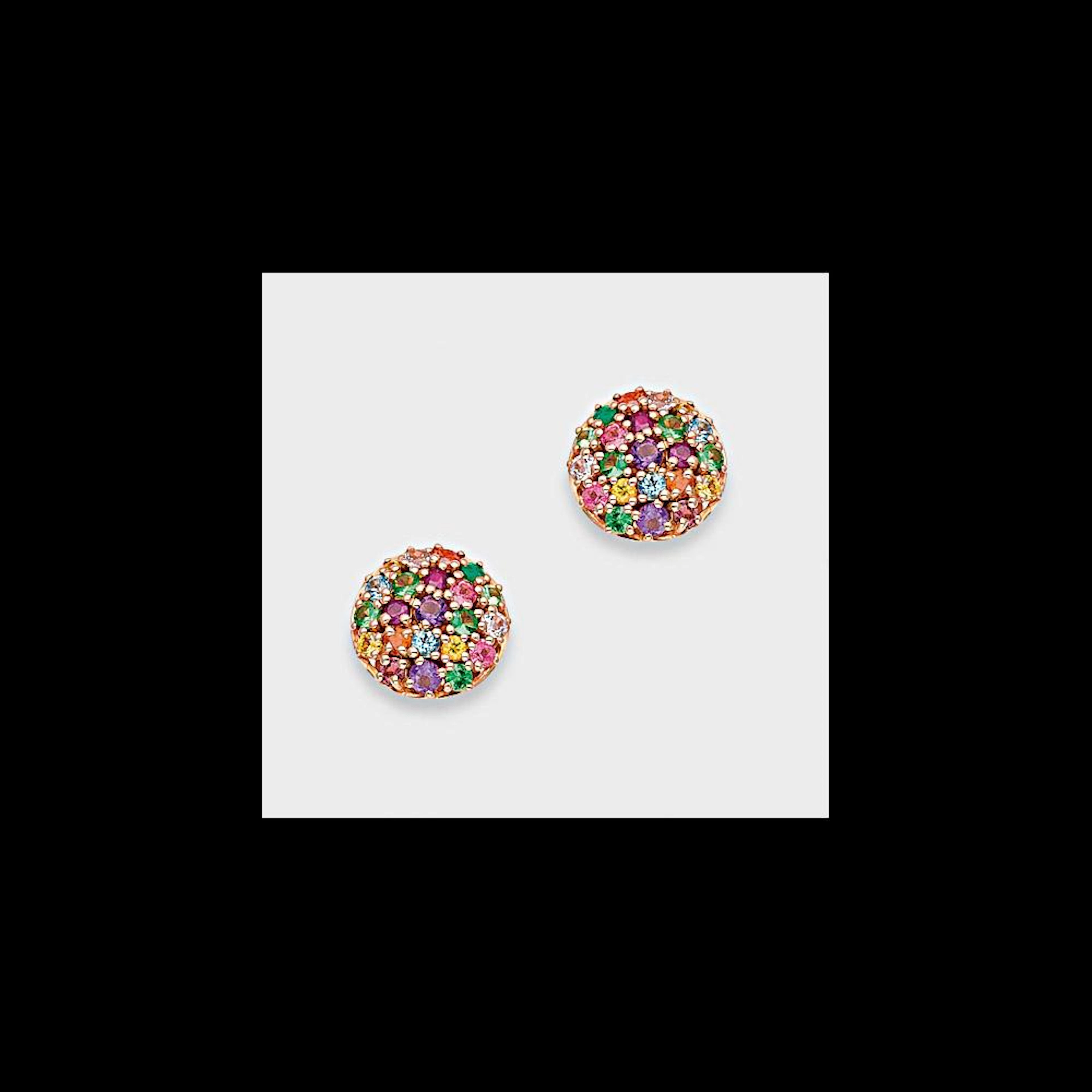 Paar Multicolor-Turmalin-Ohrringe