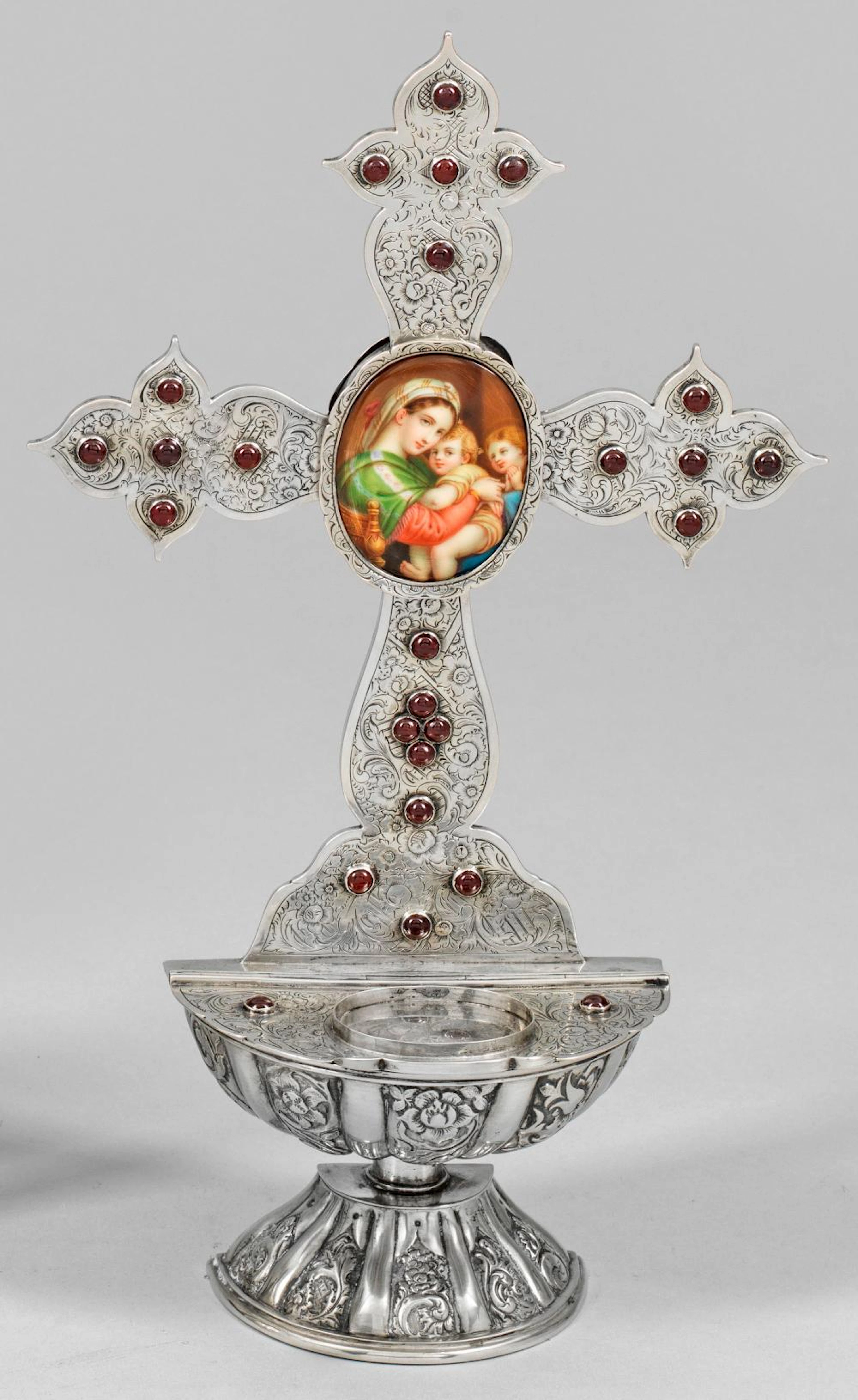Spätbiedermeier-Weihwasserbecke