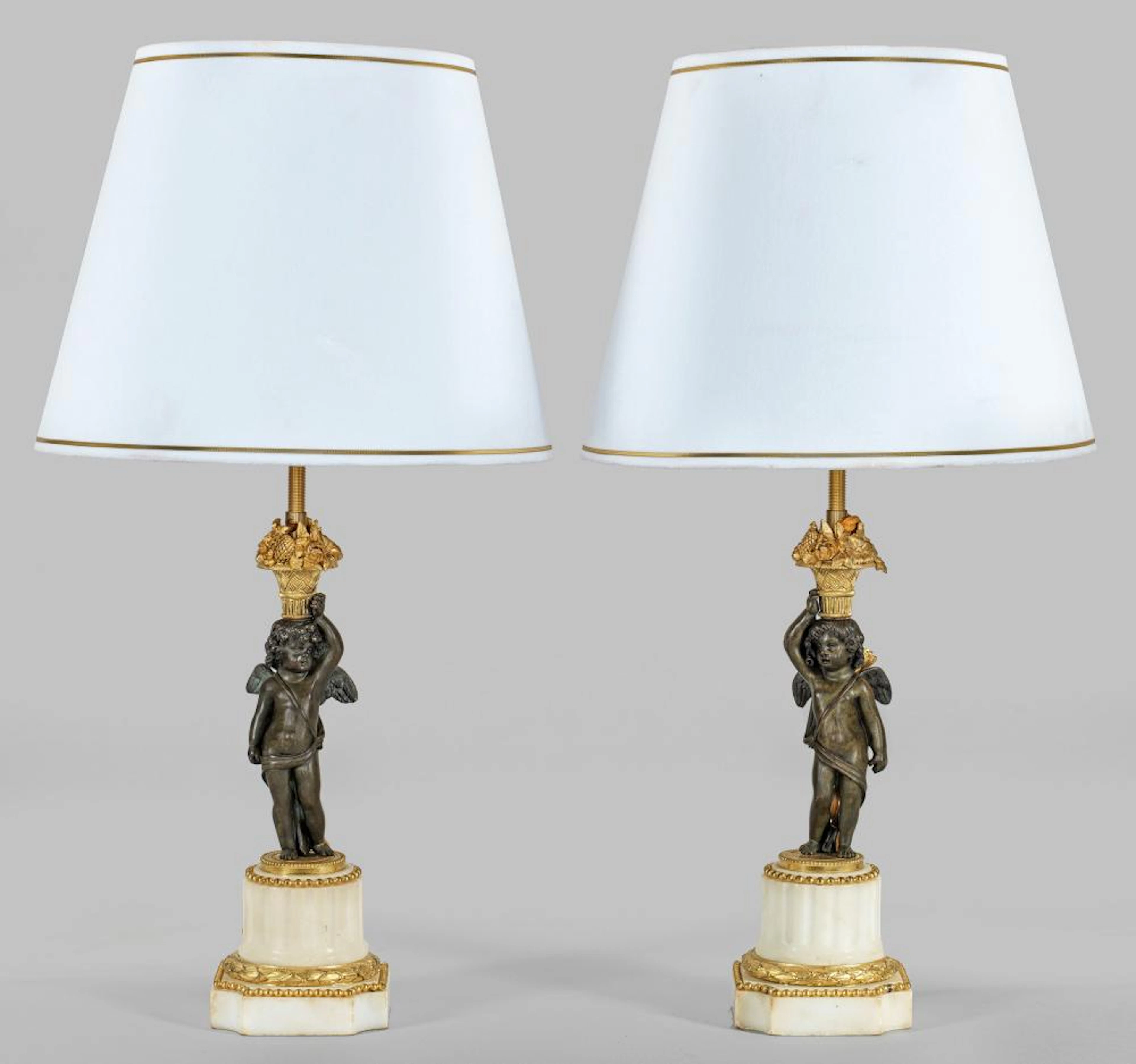 Paar Louis XVI-Tischlampe