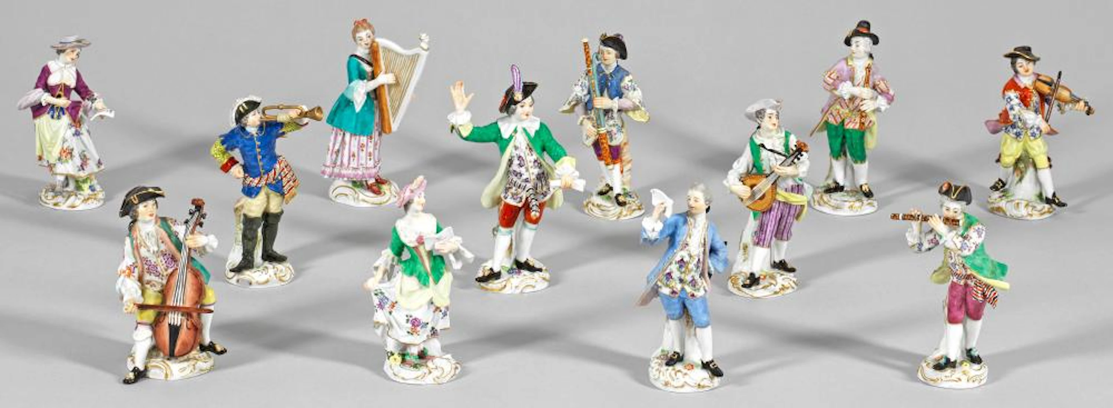Sammlung von Meissen Figuren aus der "Galanten Kapelle"