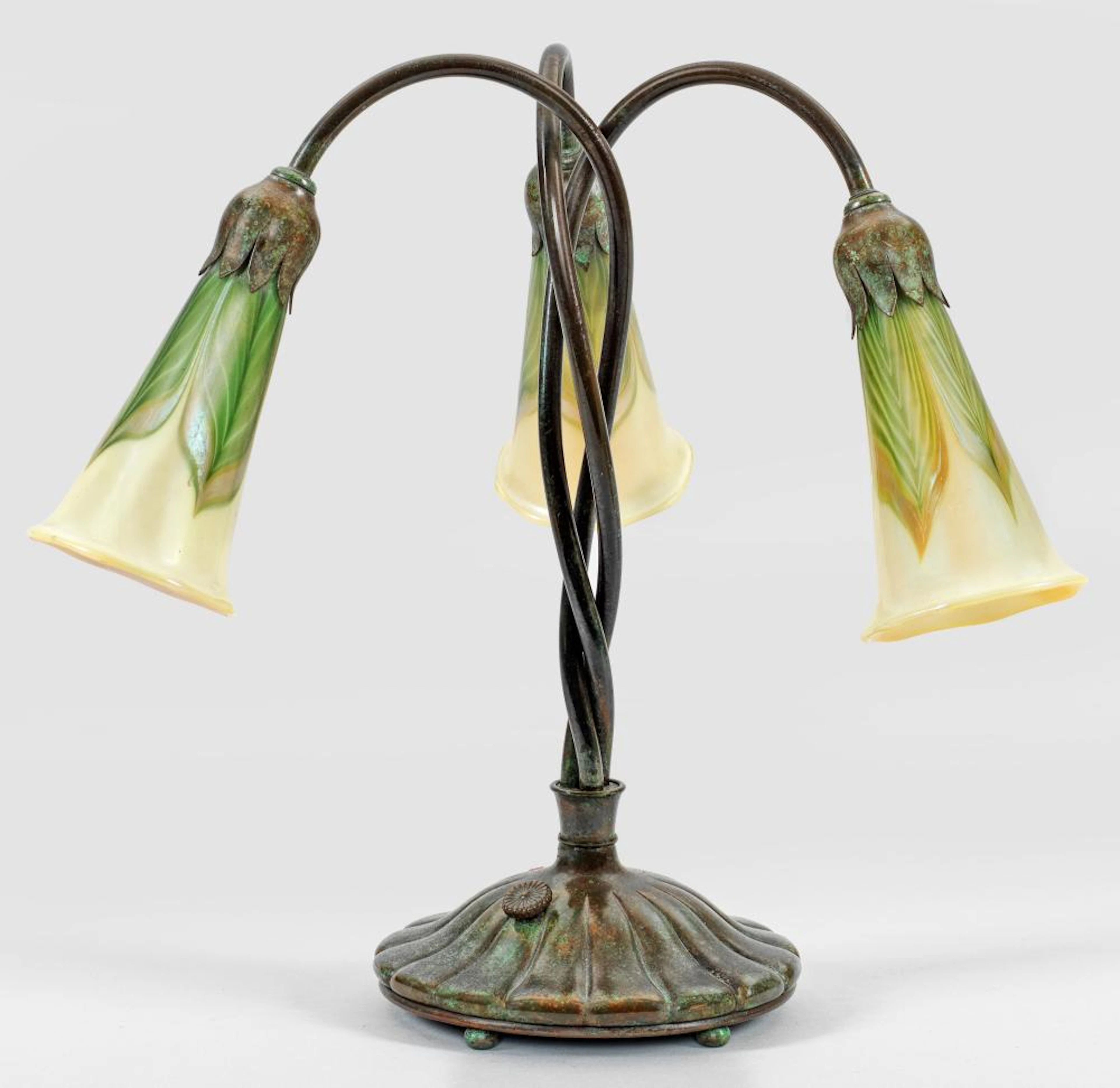 Kleine "Pond Lily"-Tischlampe aus den Tiffany Studios