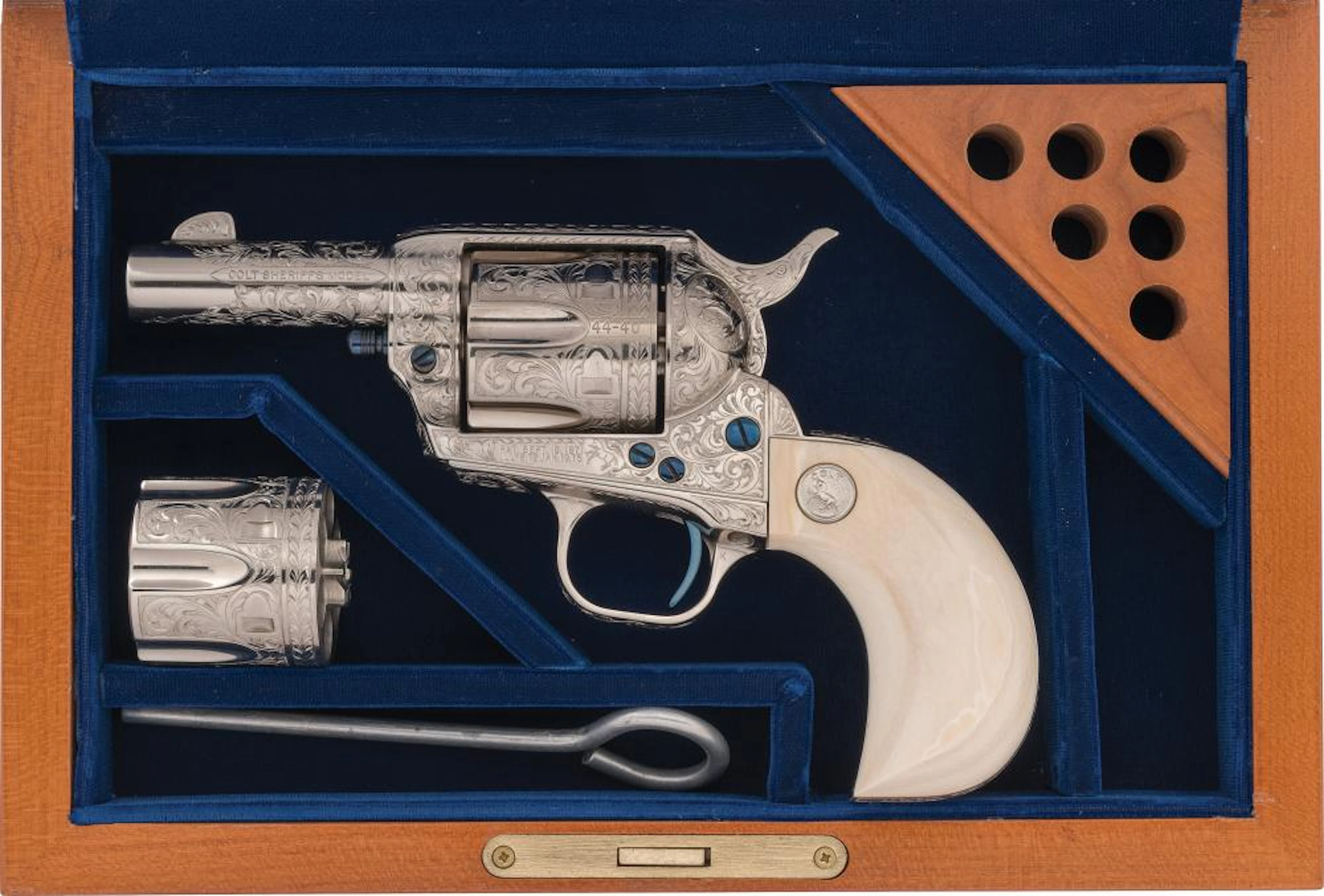 Cased Signed Master Engraved Colt Sheriff's Model Revolver