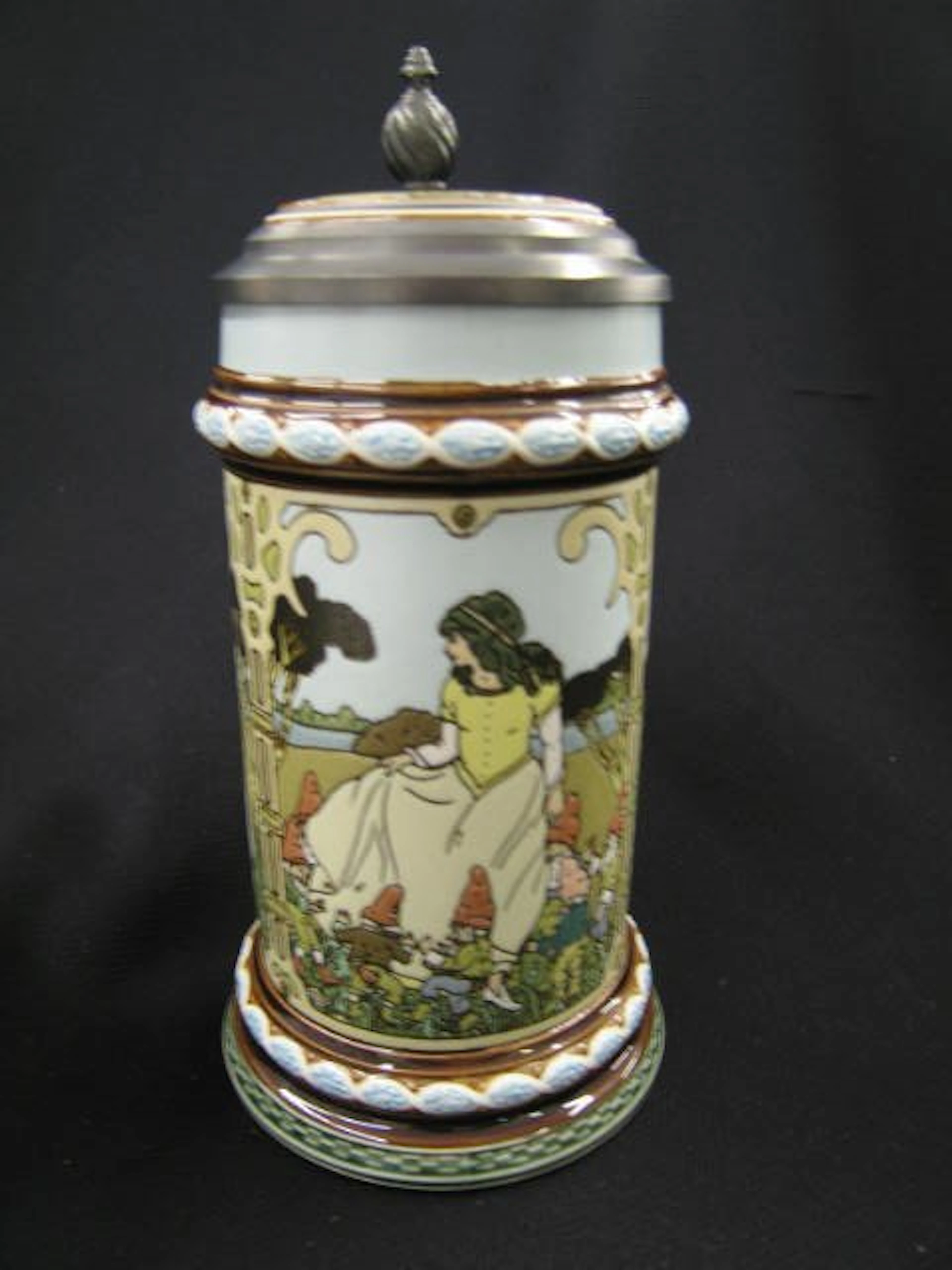 Mettlach German Etched Pottery Stein, special issu
