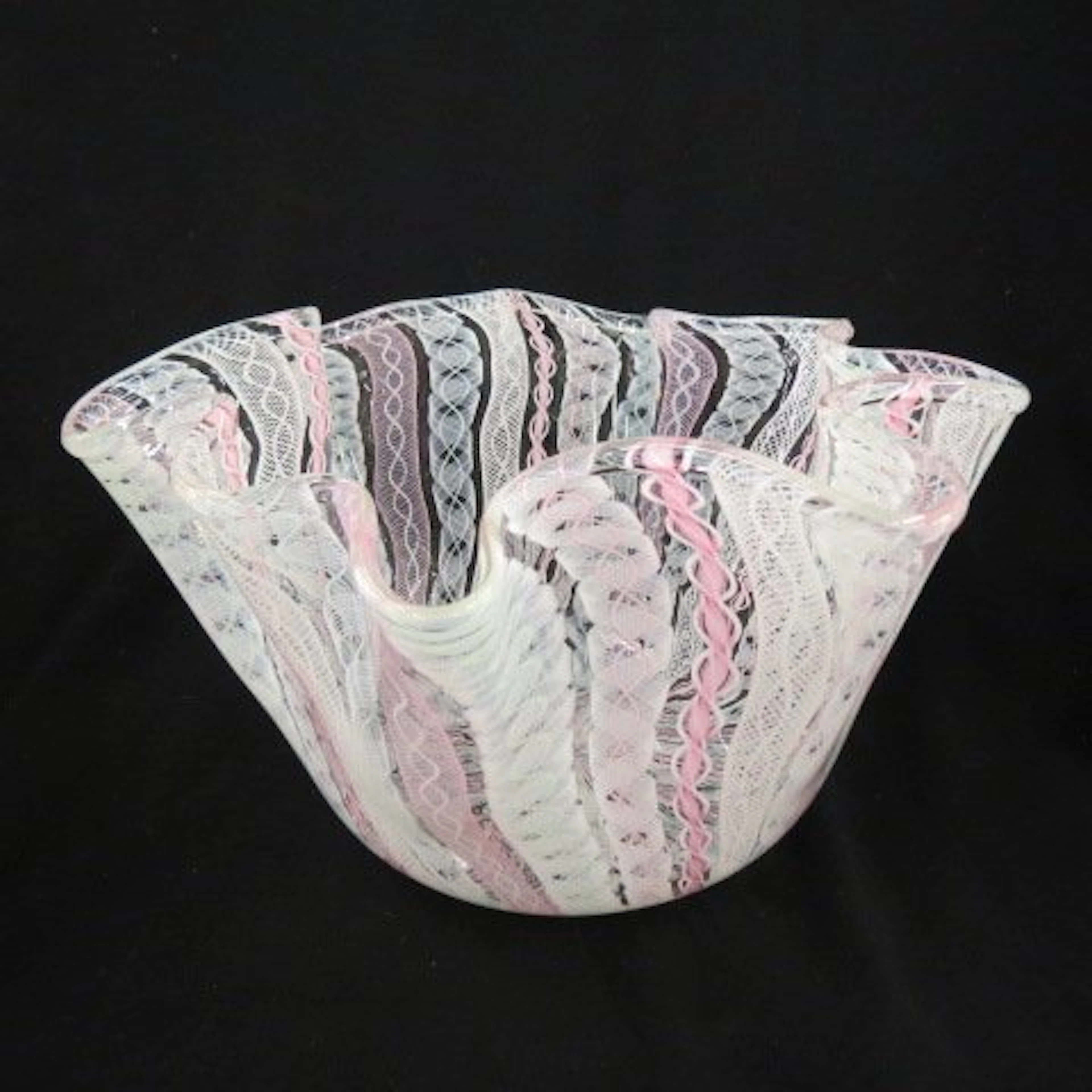 Venini Italian Art Glass Handkerchief Vase