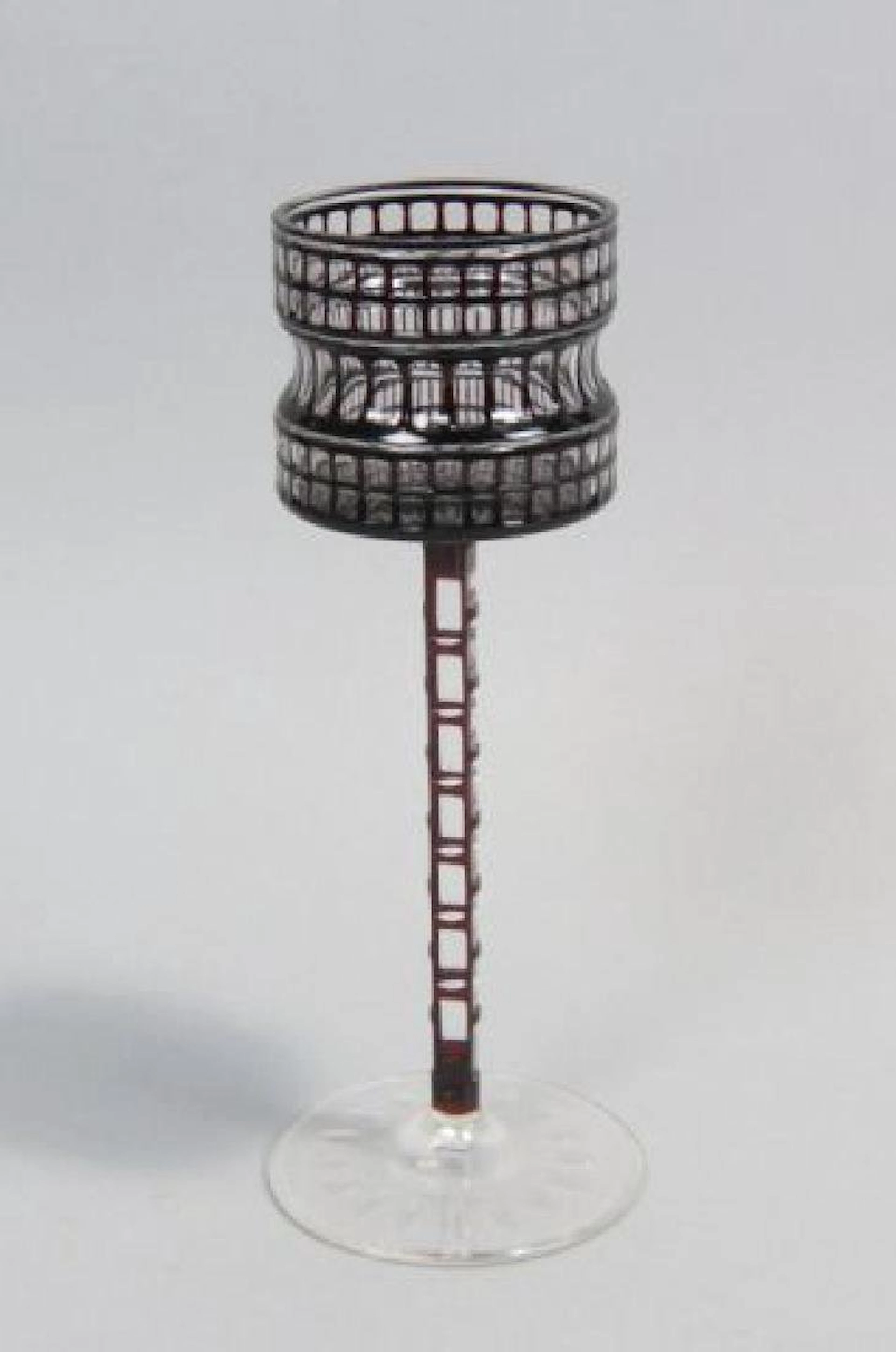 Rare Otto Prutscher Stemmed Wine Glass, Meyr's Neffe