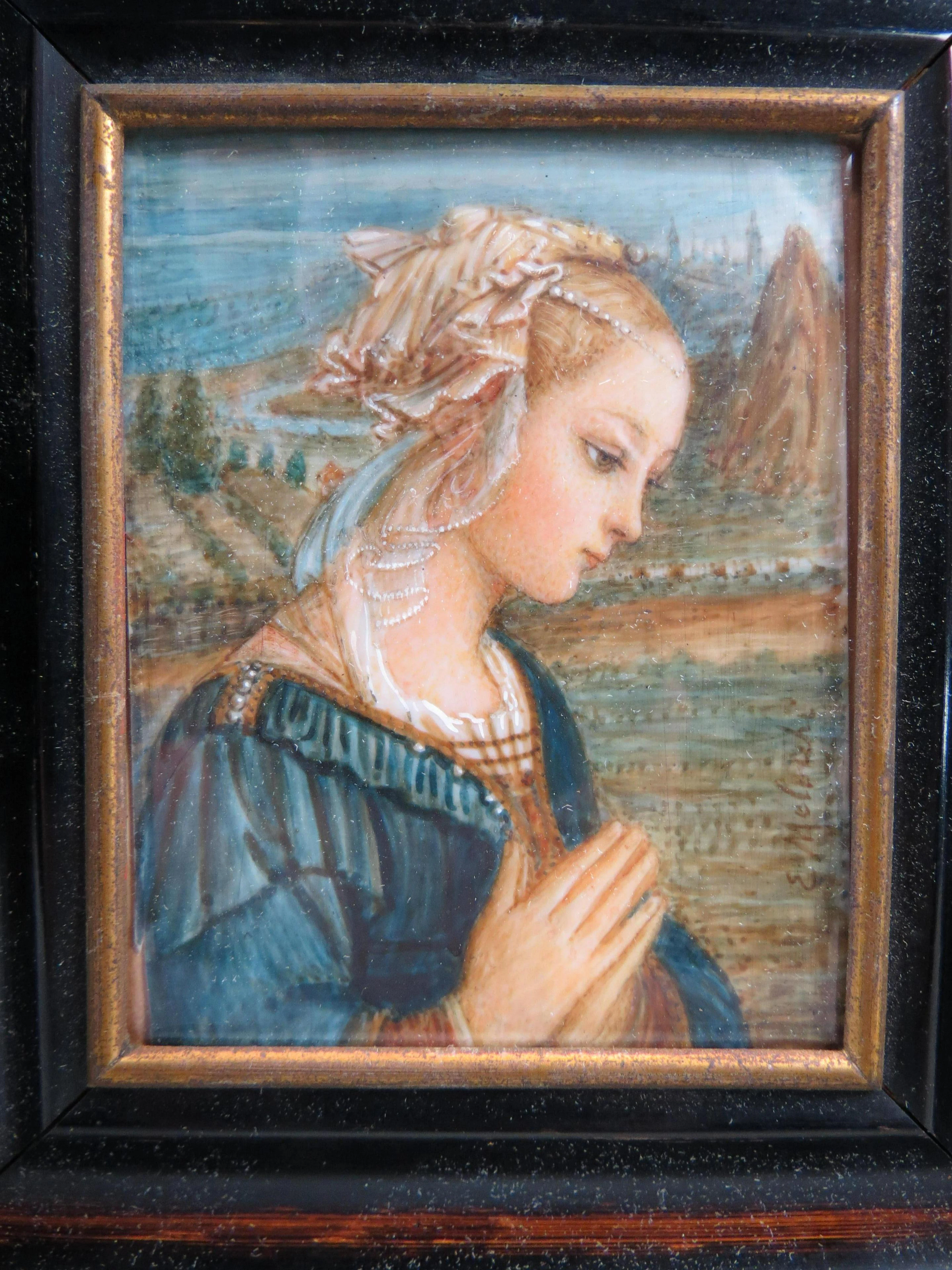 Italian Minitaure Painting of Madonna