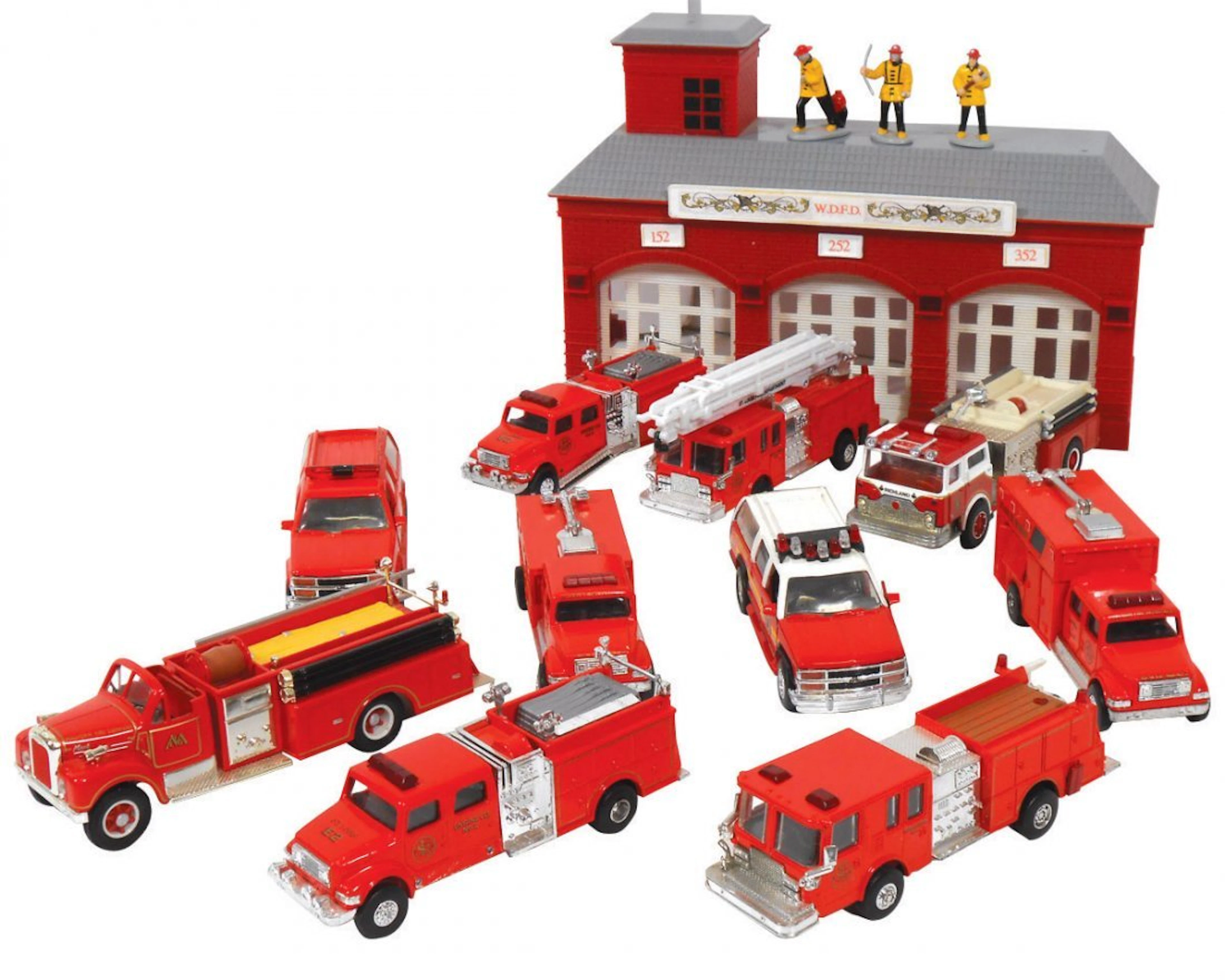 Toy Fire Engines & Firehouse, Corgi 13-piece diec