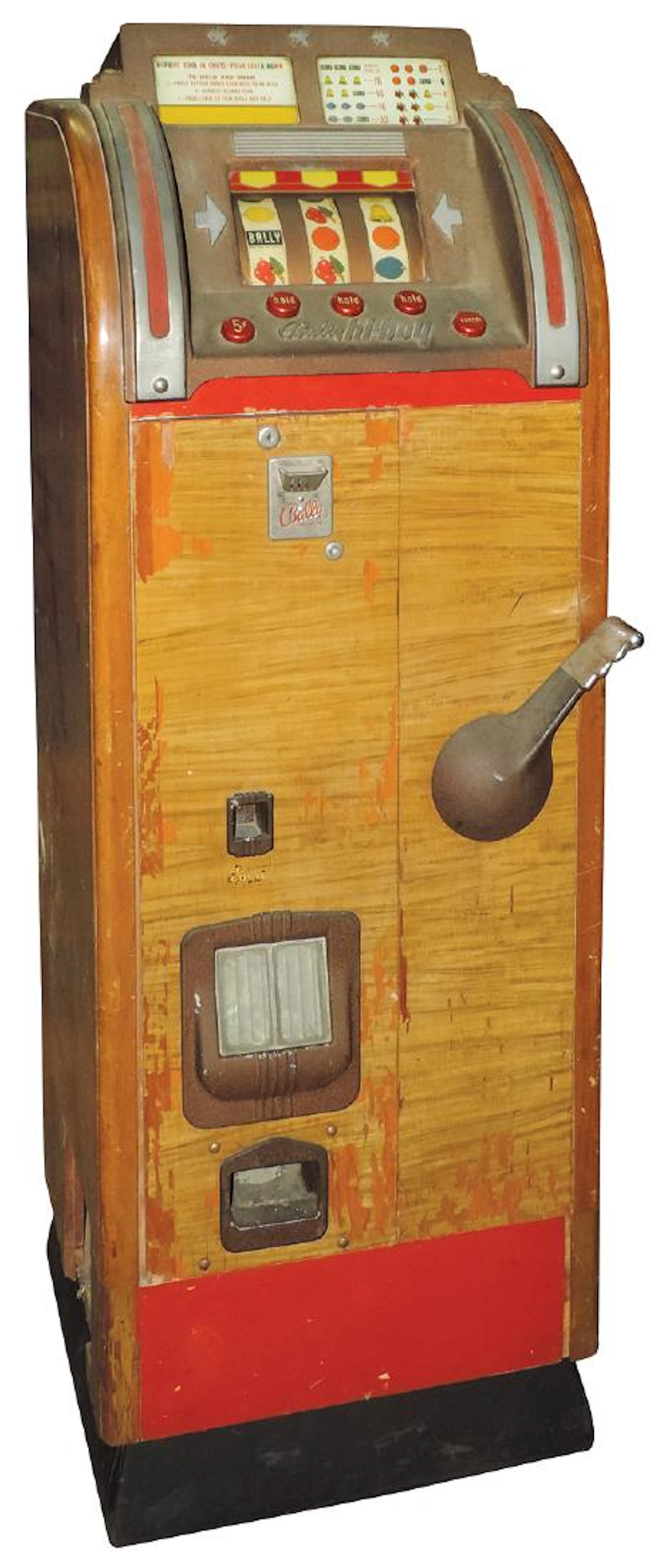 Coin-operated slot machine, Bally Hi-Boy Hold & Draw, 5