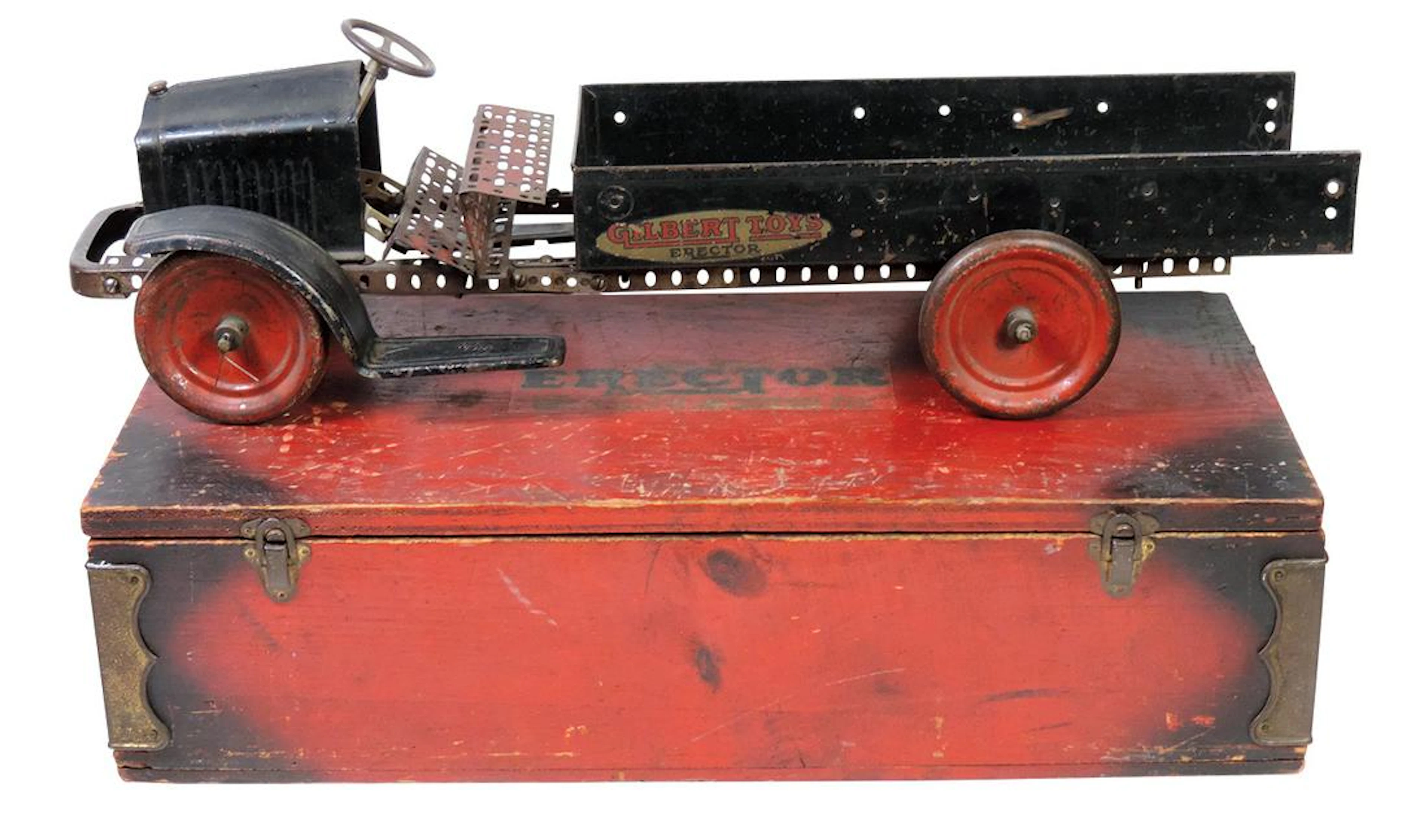 Toy Erector Set & Truck, A.C. Gilbert, “White” Truck